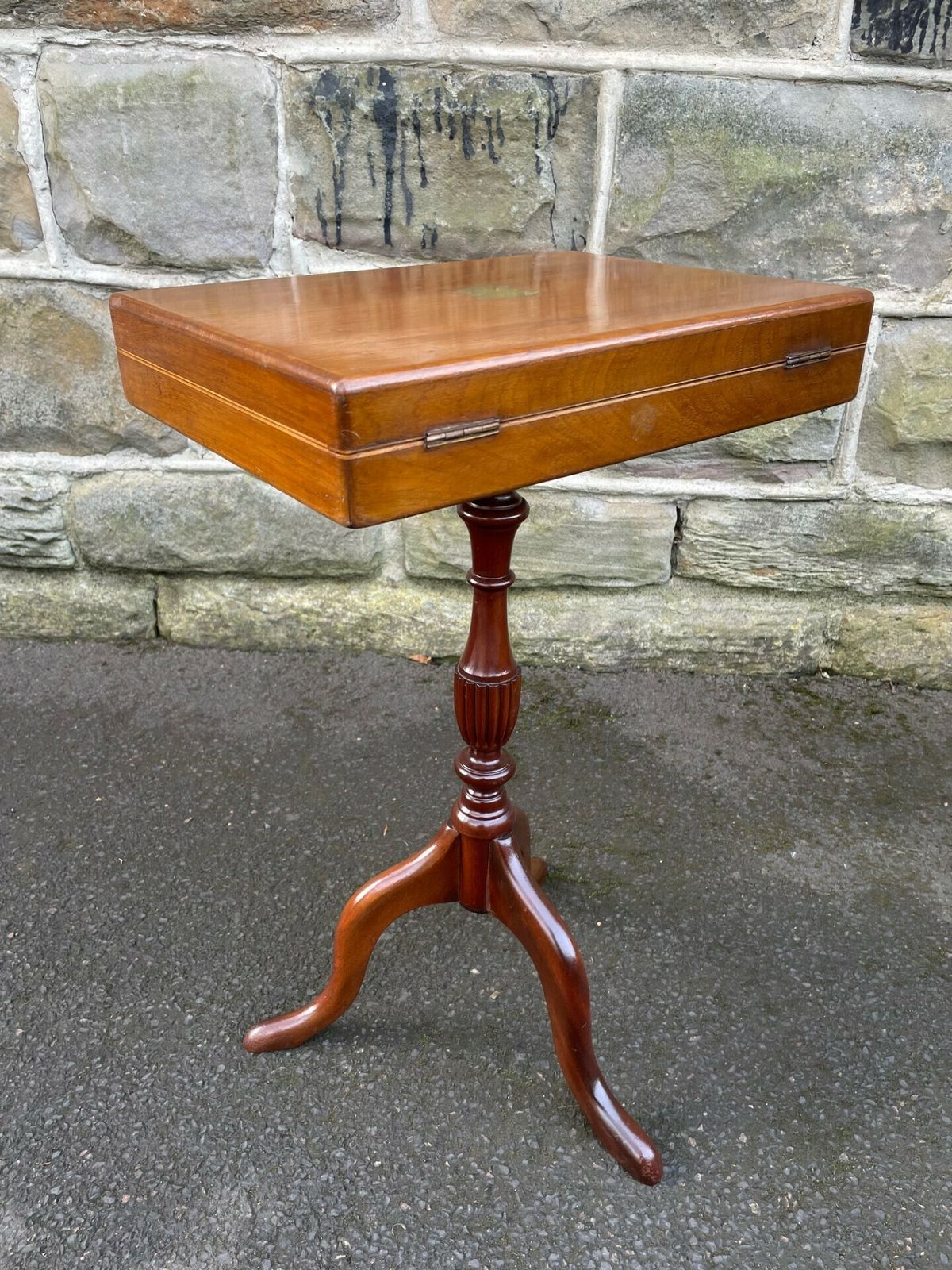 Antique Mahogany Side Table photo vintage