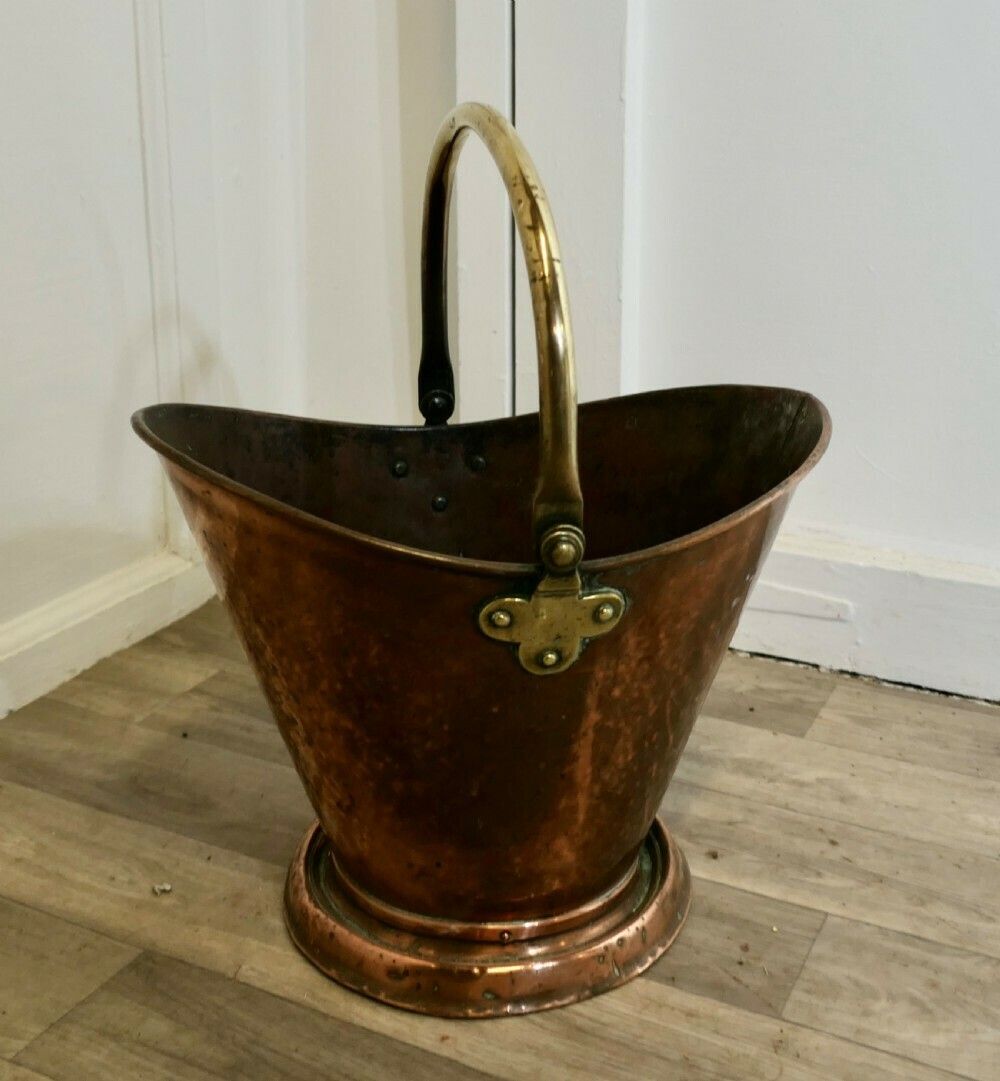 An Arts And Crafts Copper Helmet Coal Scuttle photo buy