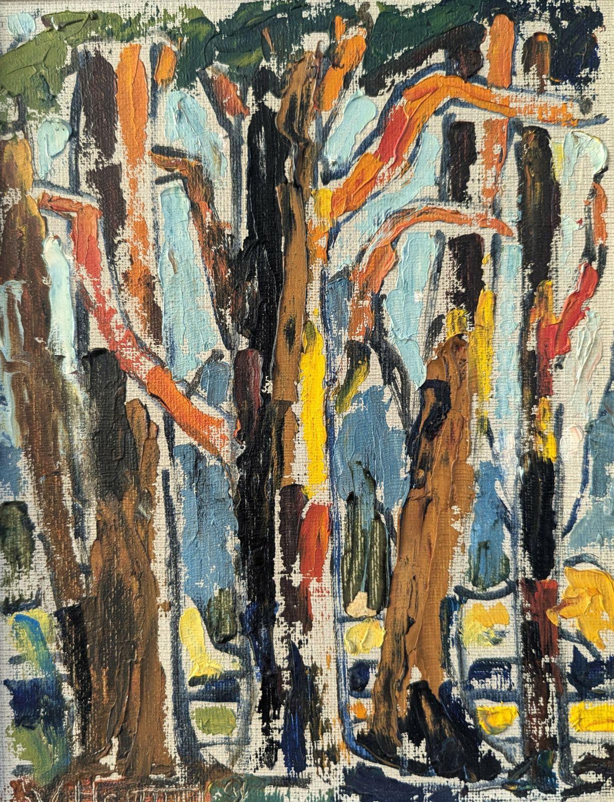 Woodland Colour Oil Painings, Mid 20th Century photo Art