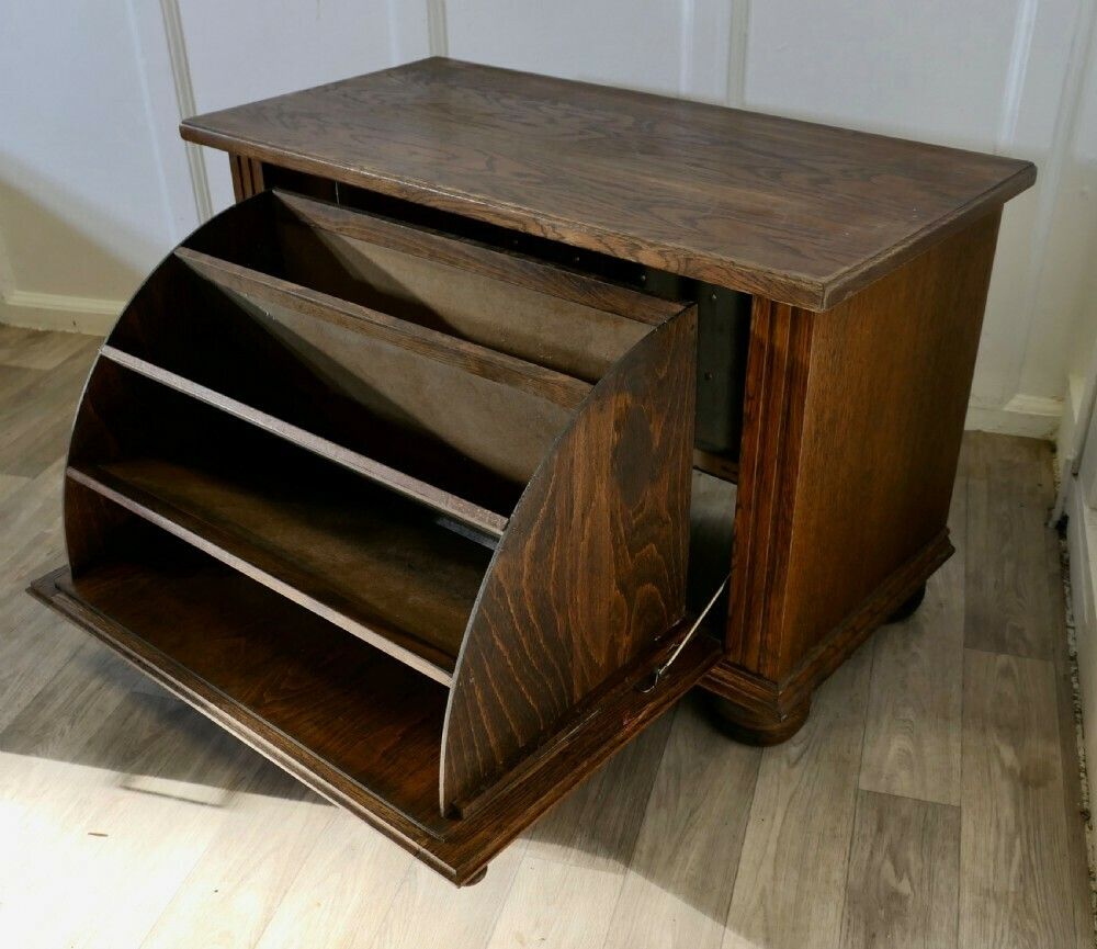 Arts And Crafts Golden Oak Canterbury Music Cabinet photo buy