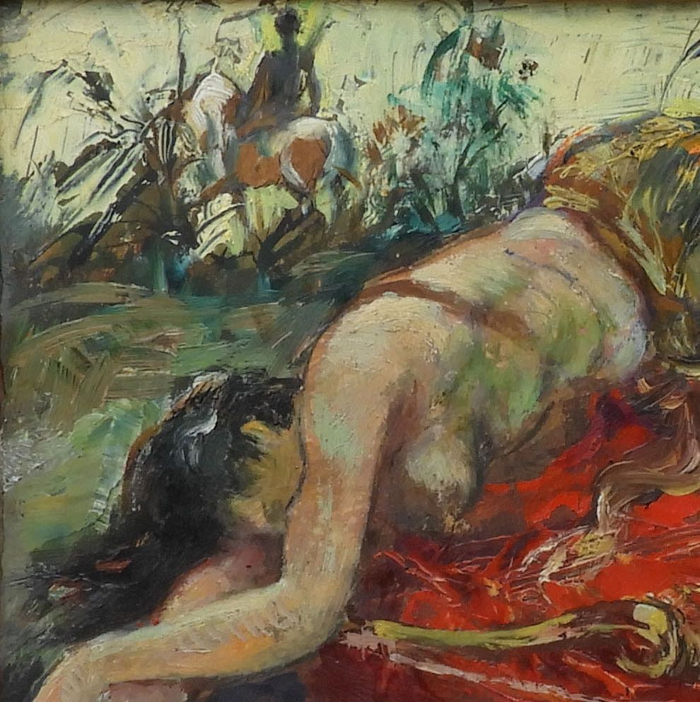 ‘The Death Of Penthesilea’ Oil Painting By André Hofer (1890  1973) photo buy