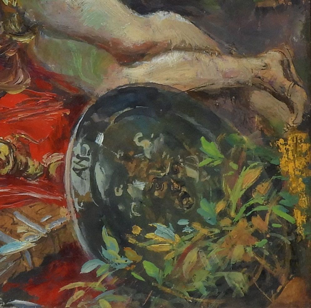 photo furniture ‘The Death Of Penthesilea’ Oil Painting By André Hofer (1890  1973)