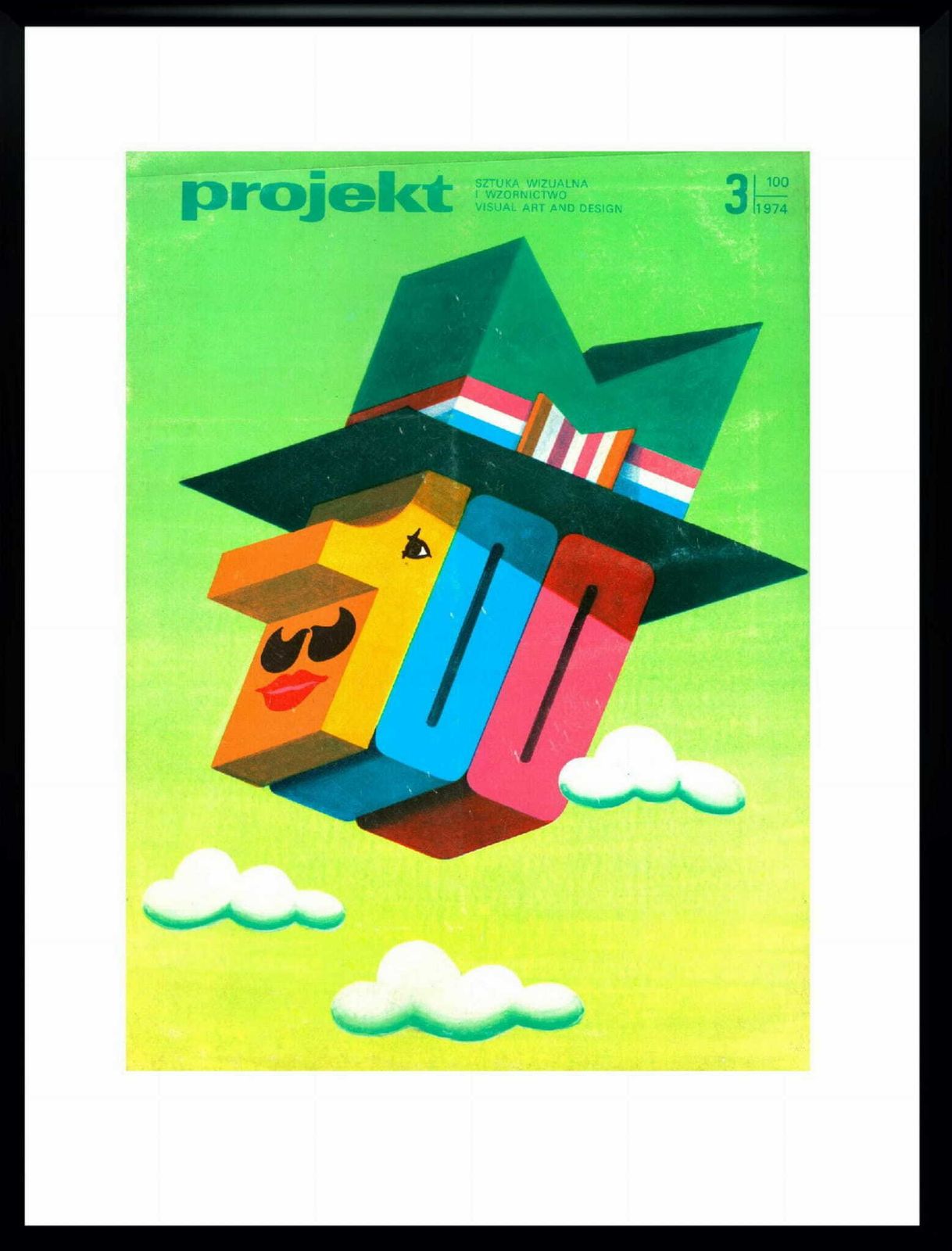 Framed Cover Of Projekt Magazine From 1974, Author: Hubert Hilscher photo furniture
