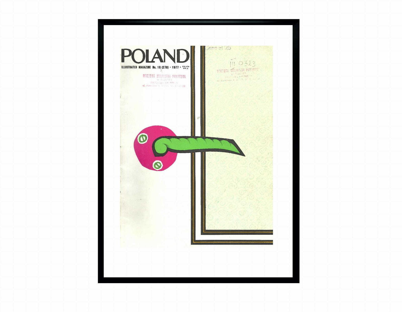 Framed Cover Of The Monthly Polska, Author: Henryk Tomaszewski 10/1977 photo furniture