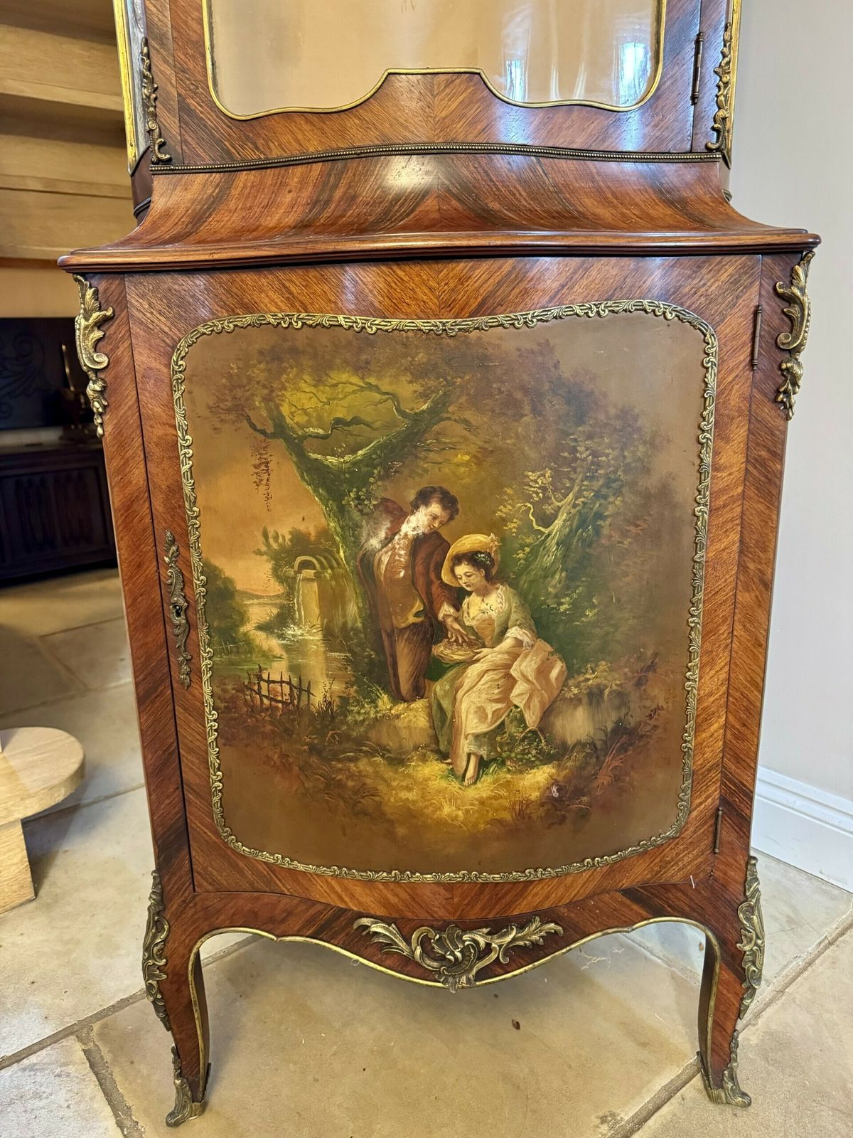 photo for sale Superb Quality Antique French Kingwood Display Cabinet