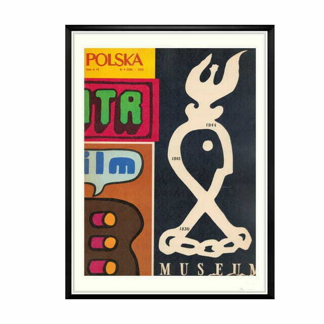 Two Framed Covers Of Polska Magazine,"Plakaty".Aut.Jan Mtodozeniec 1974 photo furniture