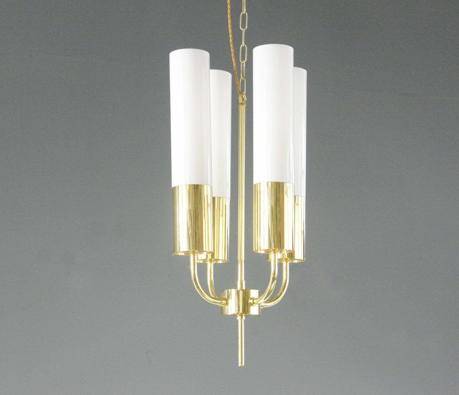 Brass Church Lights By Glashütte Limburg Circa 1970s