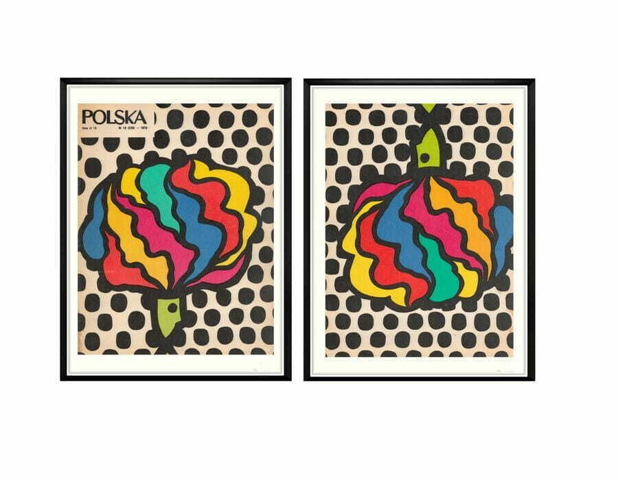 Two Framed Covers Of Polska Magazine, "Fantazja", Author. Jan Młodoczeniec 1973