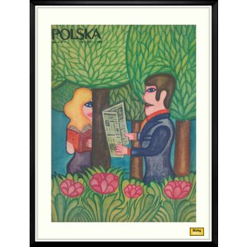 Two Framed Covers Of Polska Magazine, "Krajobraz Współczesny", Author Andrzej Krajewski 1969 photo furniture