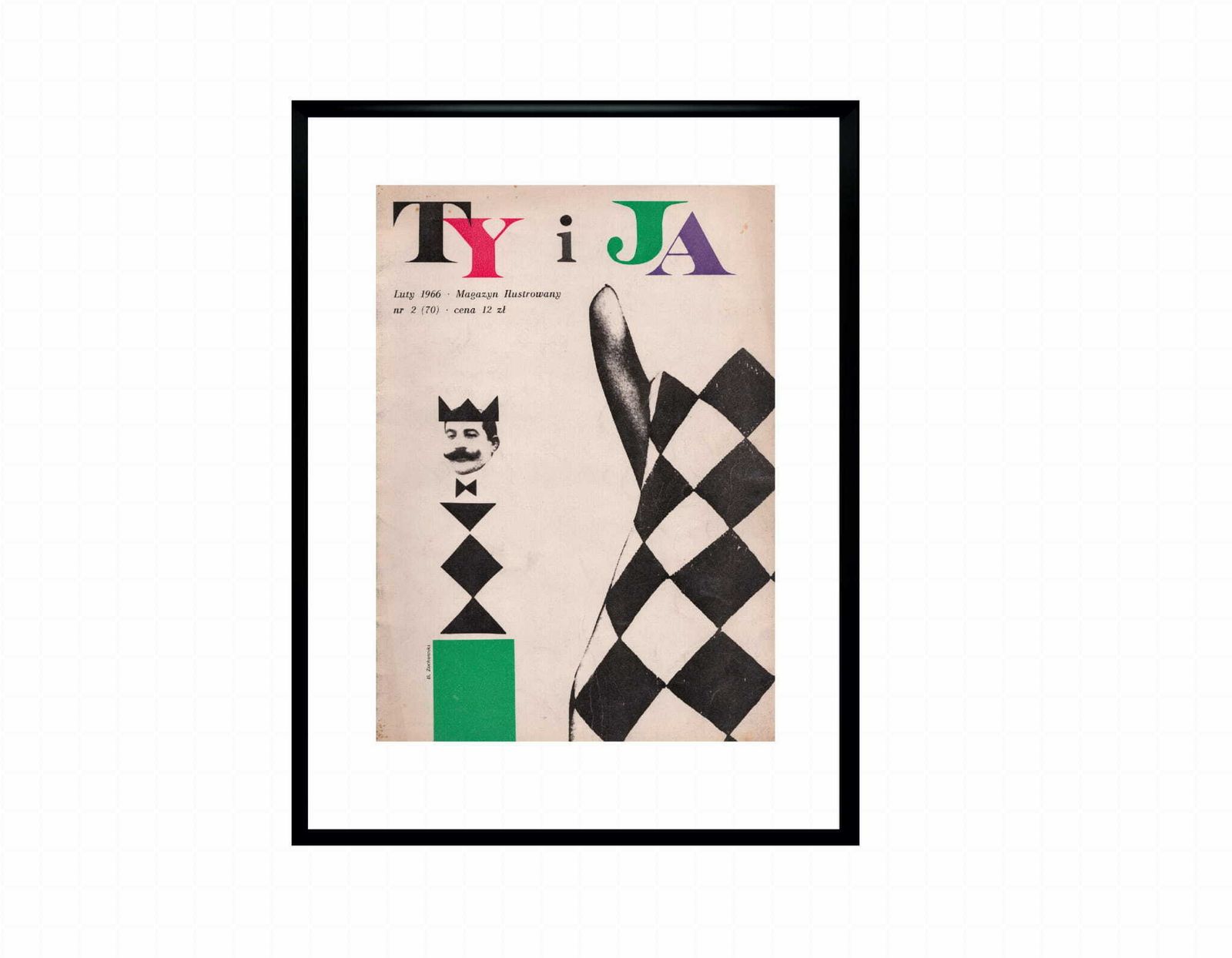 Framed Cover Of The Monthly Magazine Ty I Ja, 02/1966, Author: Bohdan żochowski photo furniture