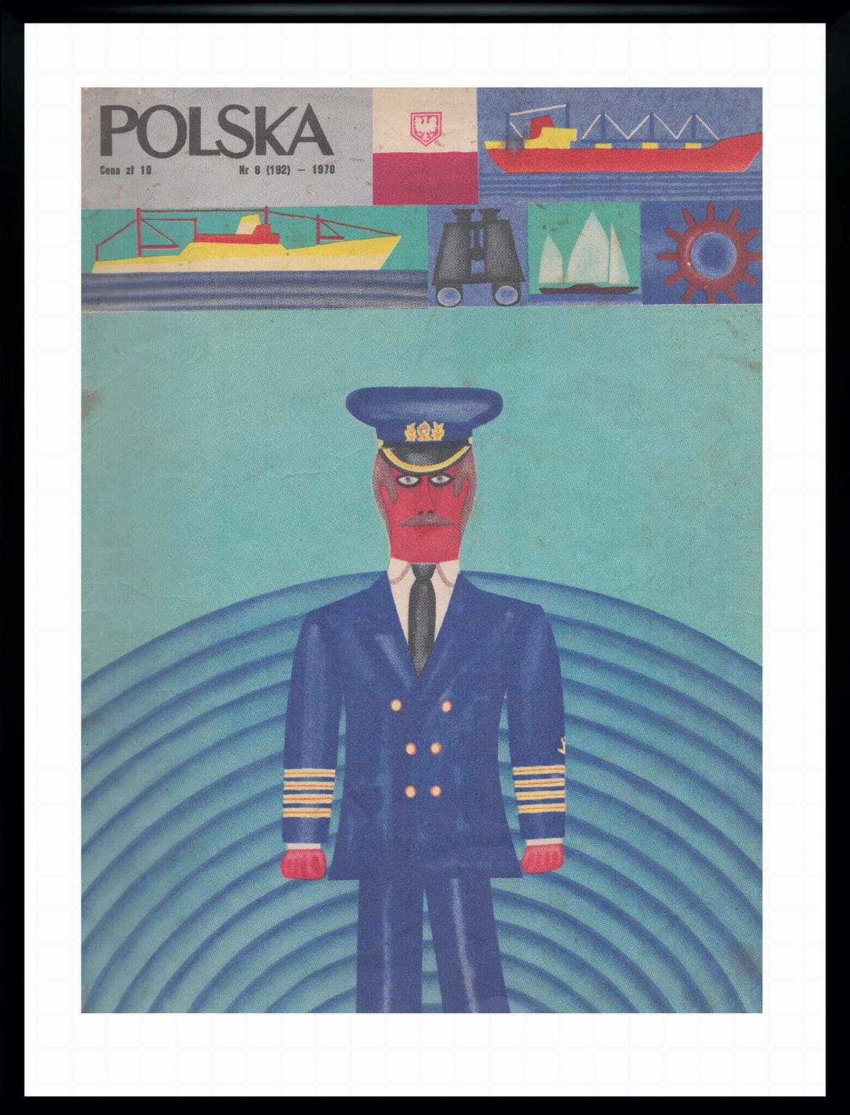 Two Framed Covers Of Polska Magazine, Author. Andrzej Krajewski 1970 photo furniture