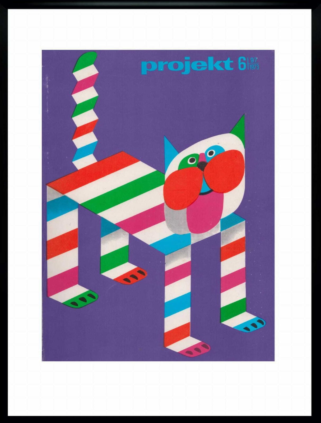 Two Framed Covers Of The Magazine Projekt From 1973, Cars. Hubert Hilscher photo for sale