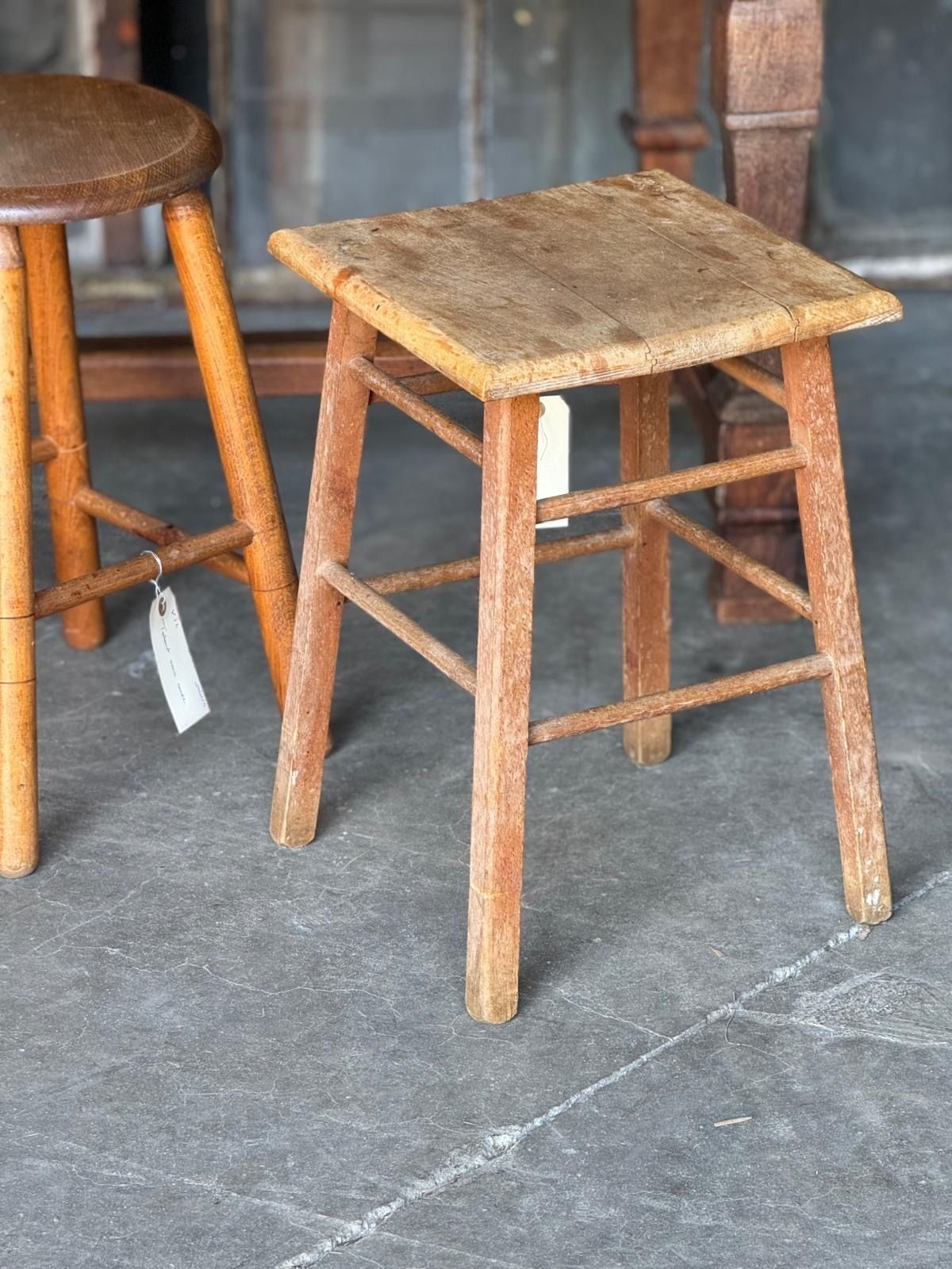 photo buy Collection Of 10 Antique Stools For Farmhouse Tables