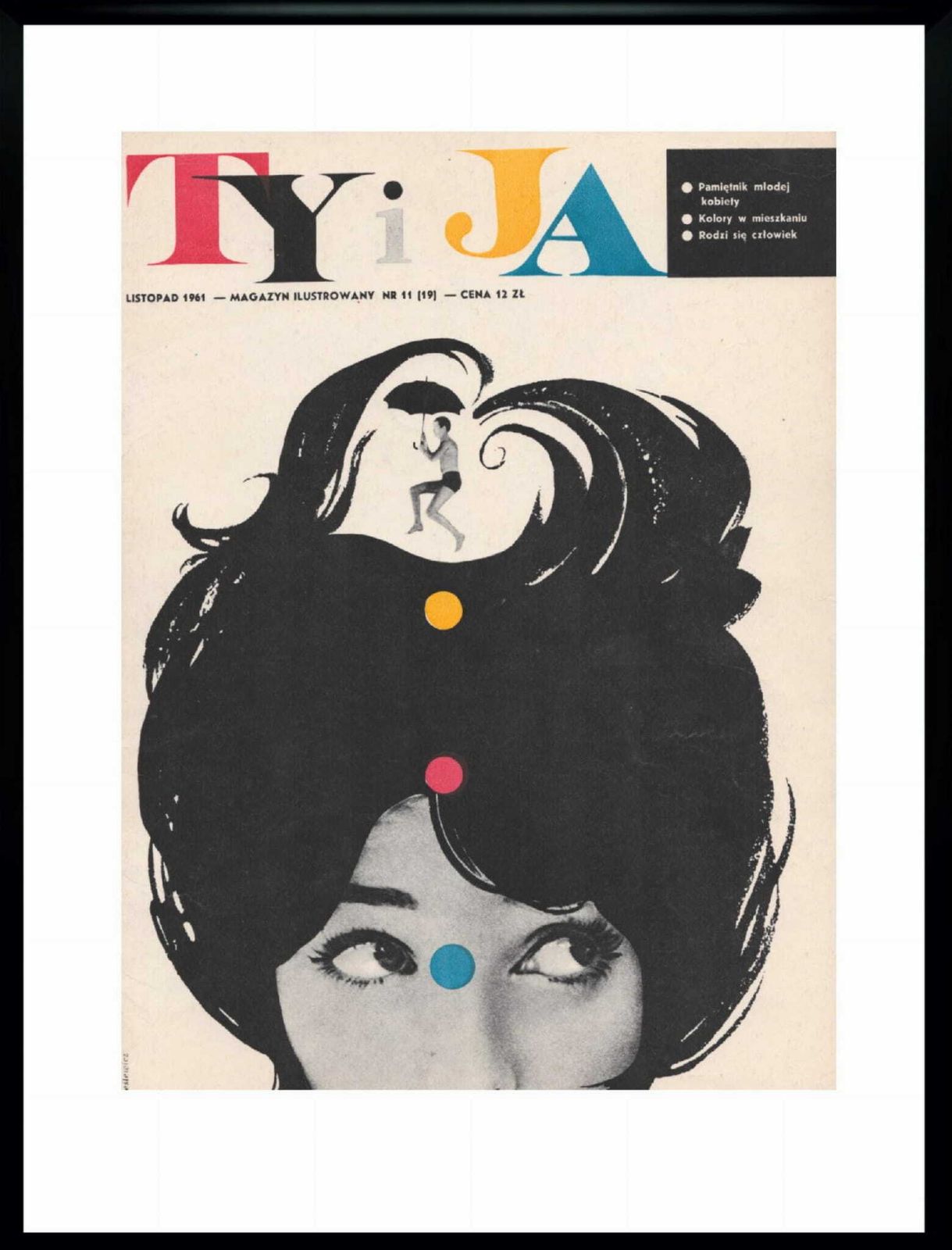 Cover Of Magazine Ty And Me In Frame 11/1961, Cars. Roman Cieślewicz