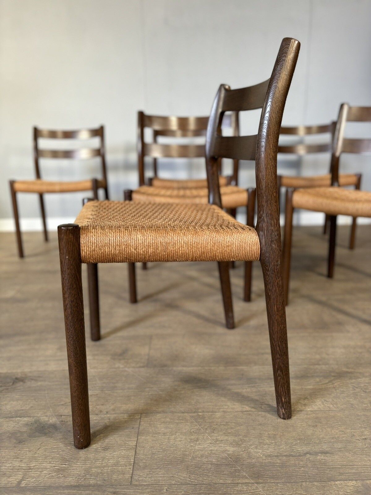 Set Of 6 Vintage Danish Dining Room Chairs Model Number 84 By Niels Otto Moller photo 2450.0