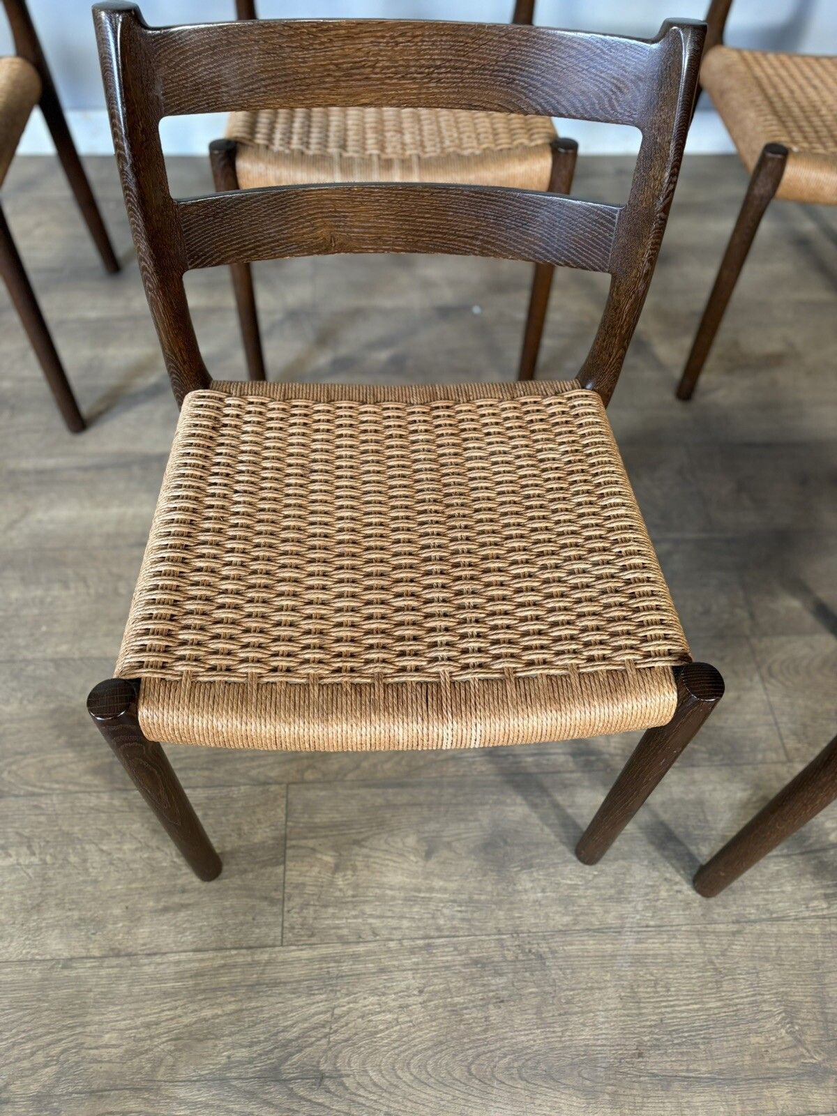 Set Of 6 Vintage Danish Dining Room Chairs Model Number 84 By Niels Otto Moller photo buy