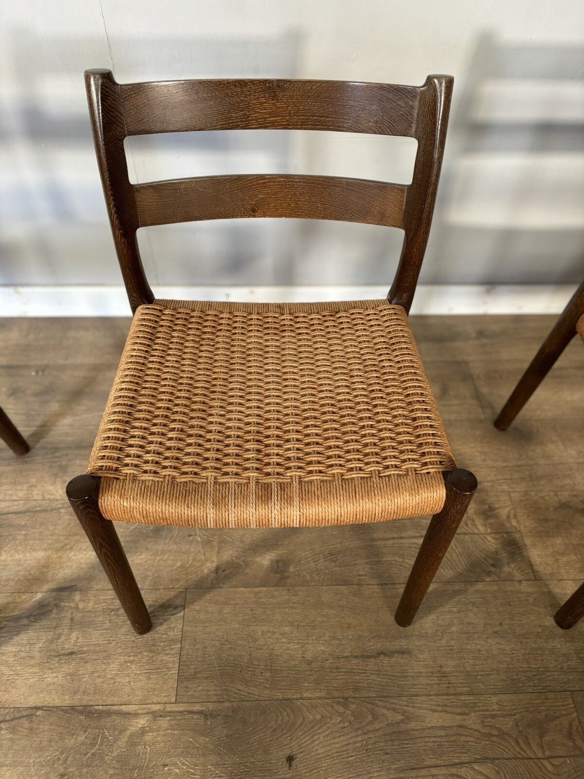 photo for sale Set Of 6 Vintage Danish Dining Room Chairs Model Number 84 By Niels Otto Moller