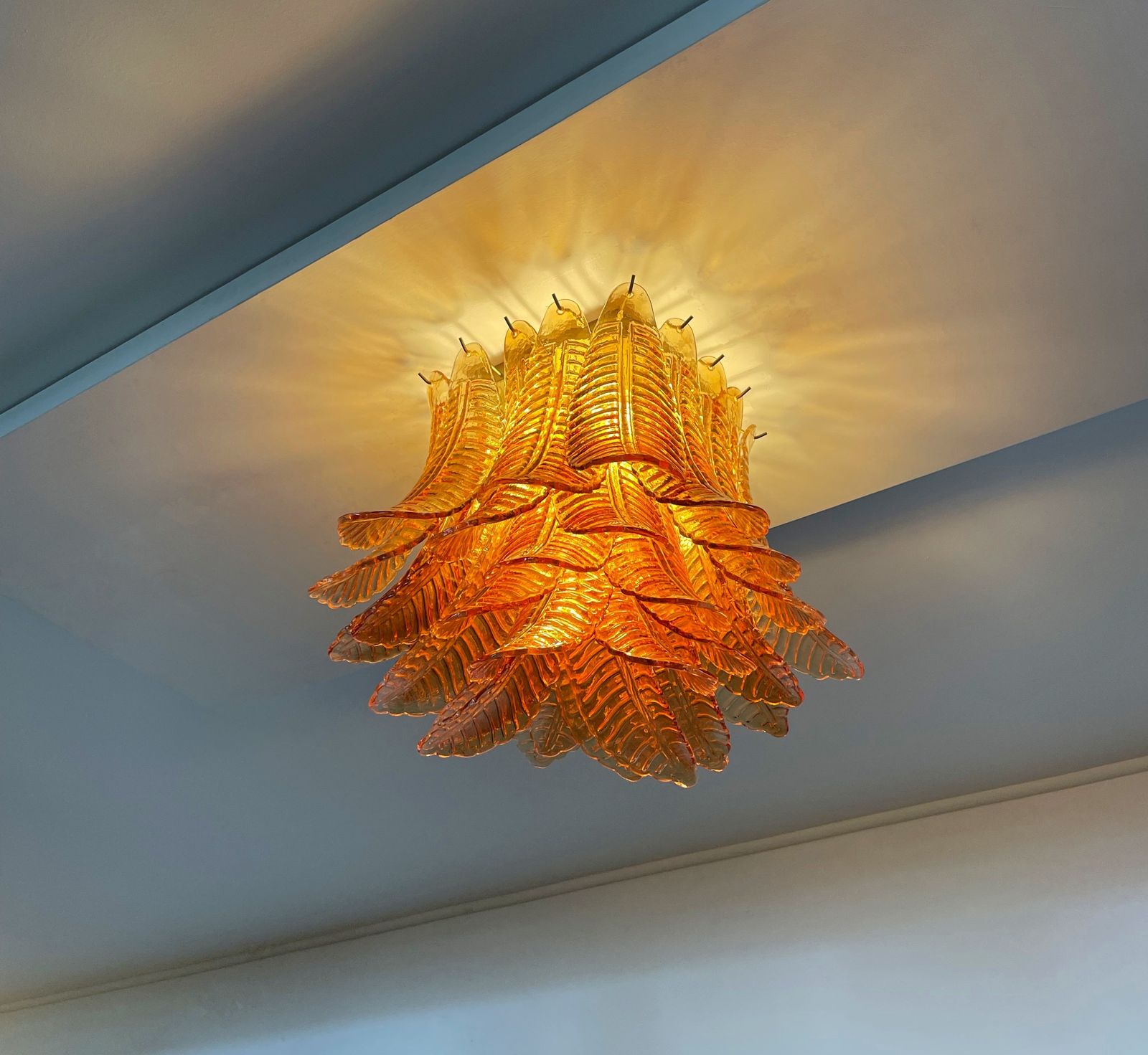 photo furniture Murano Ceiling Lamp – 32  Amber Felci Glasses