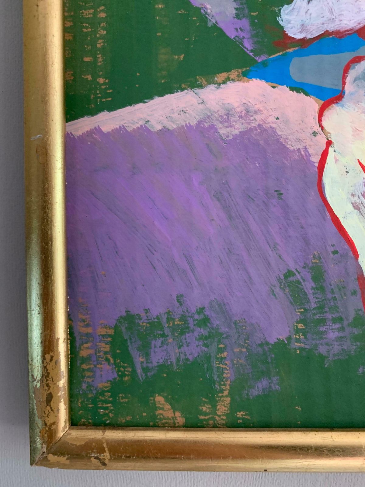 Unknownfrench Cubist Abstract 1970's Painting   Strong Fauvist Color Palettec. 1970's photo vinterior