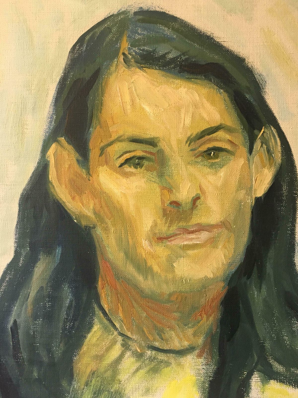 Claude Benardthe Lady In Yellow, Impressionist Portrait, Signed Oil Paintingc.1950s photo Art