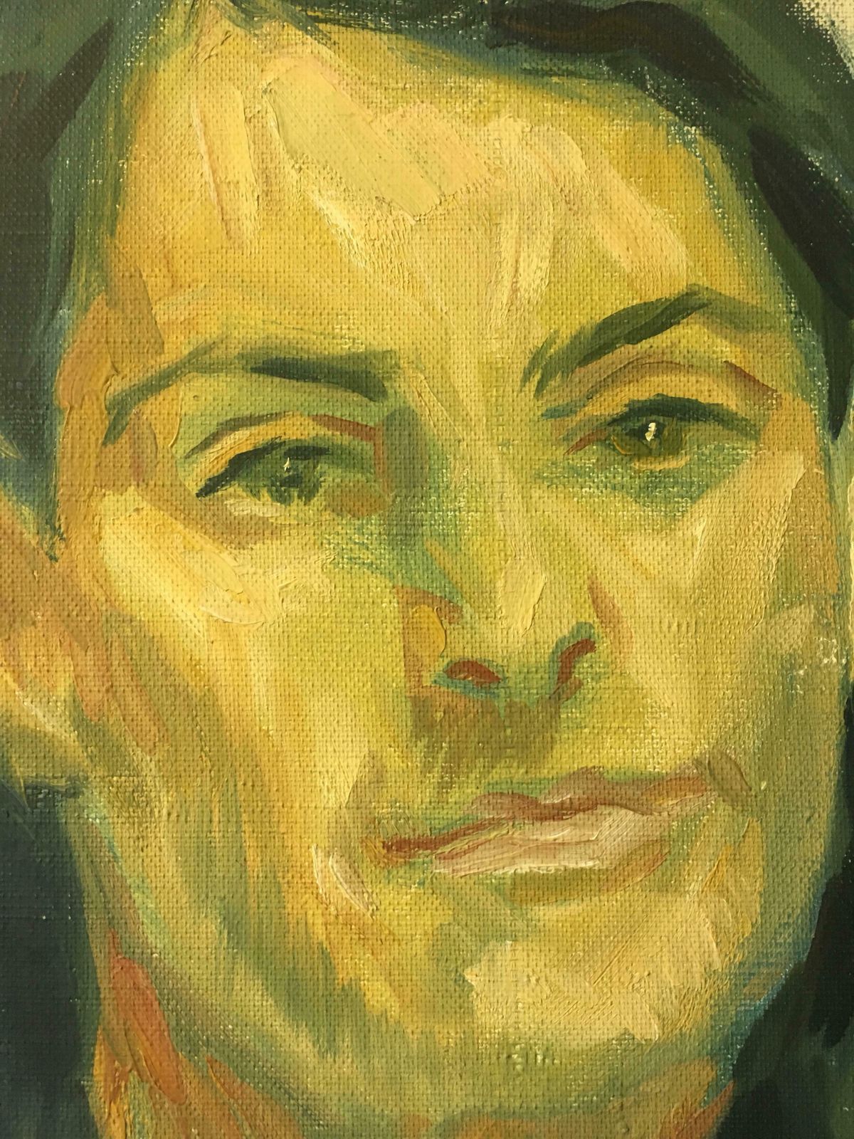 Claude Benardthe Lady In Yellow, Impressionist Portrait, Signed Oil Paintingc.1950s photo 843.0