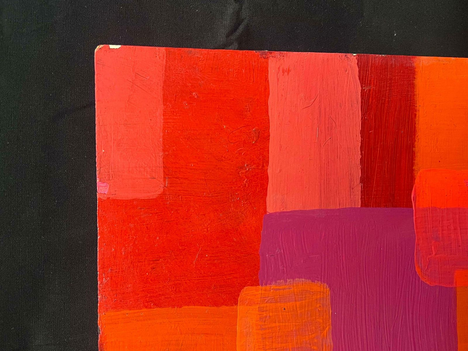 Sally Bradshawpink Red Cubist Abstract British Contemporary Paintingc.2017 photo Art