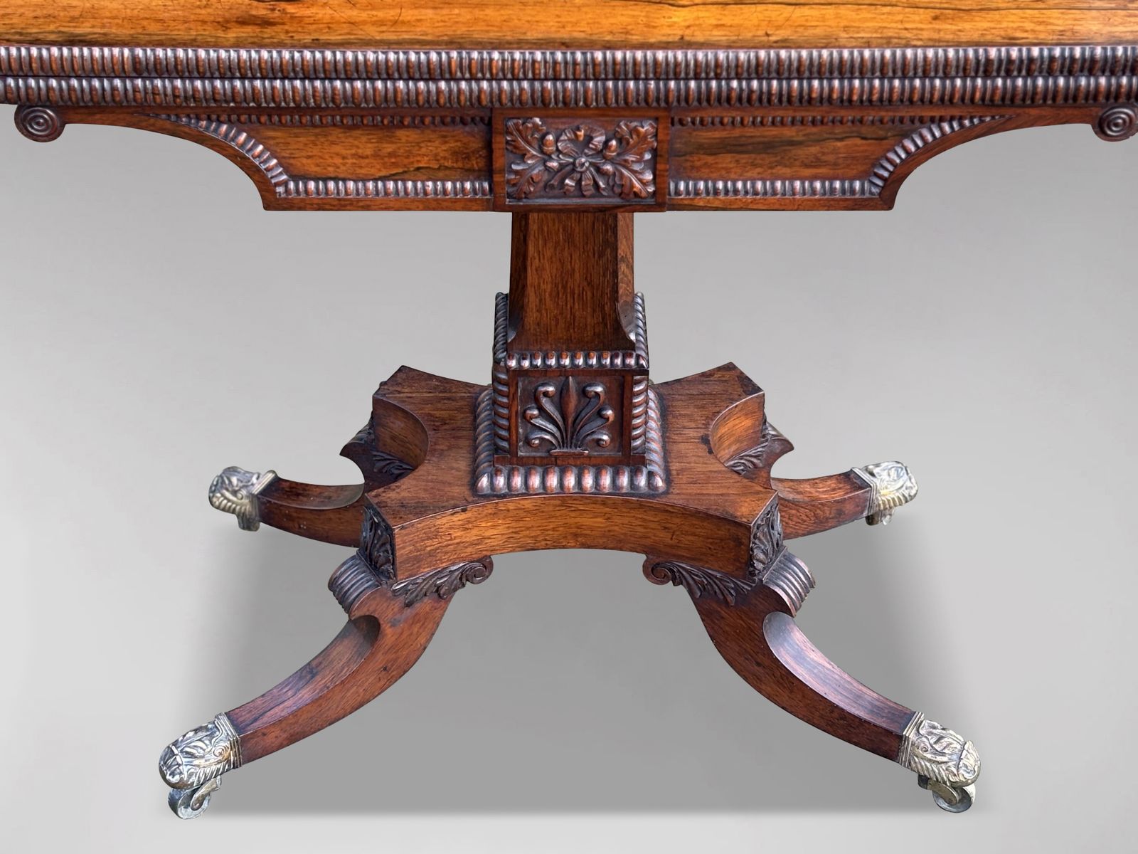photo furniture Early 19th Century George IV Period Rosewood Fold Over Card Table