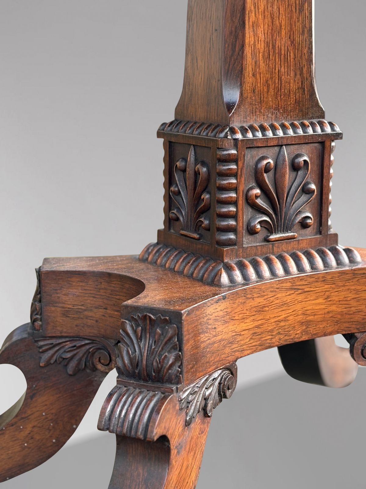 Furniture Early 19th Century George IV Period Rosewood Fold Over Card Table photo
