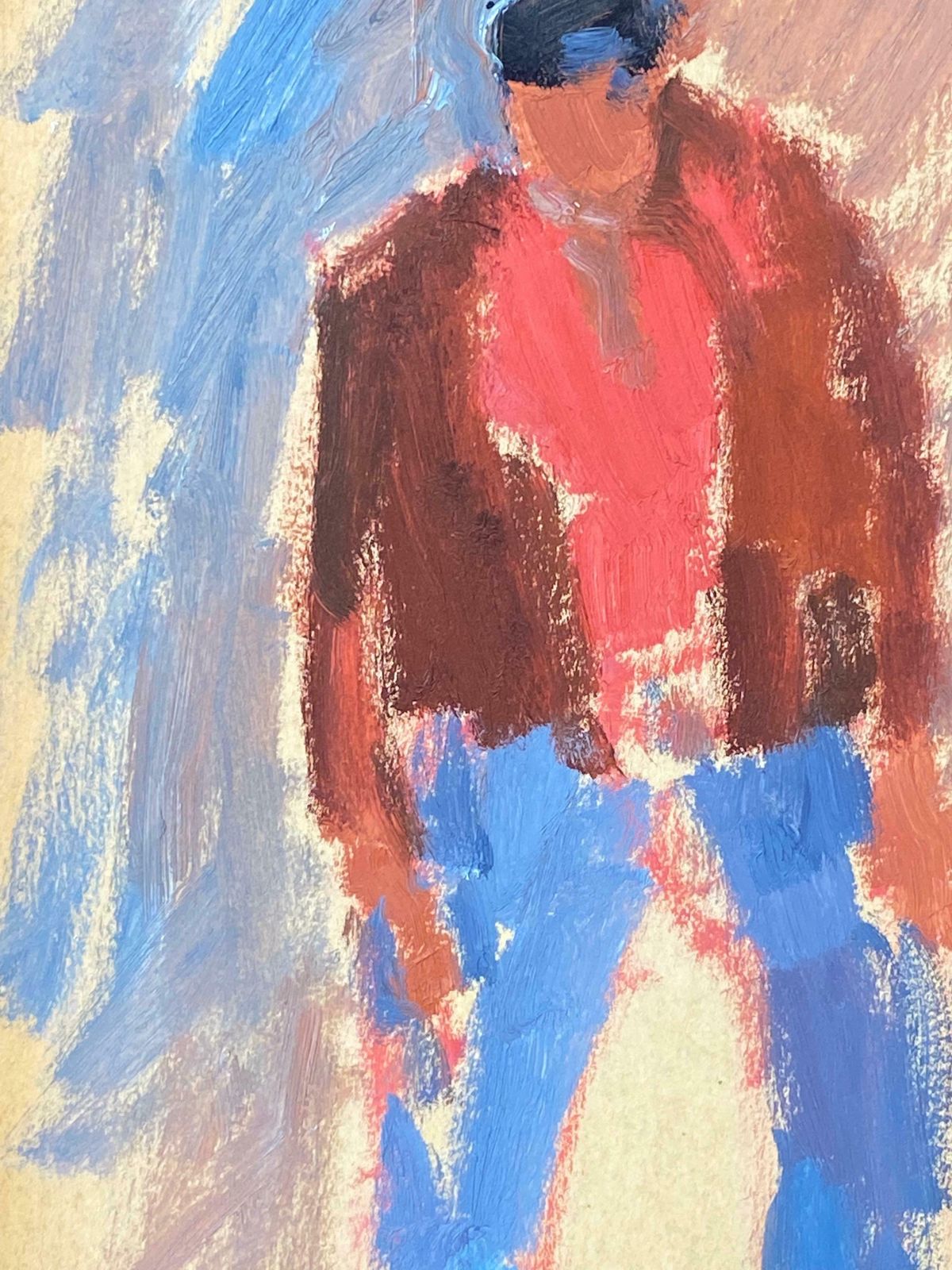 Elisabeth Hahn20th Century German Modernist Oil Painting Portrait Study Of A Man20th Century photo 393.0