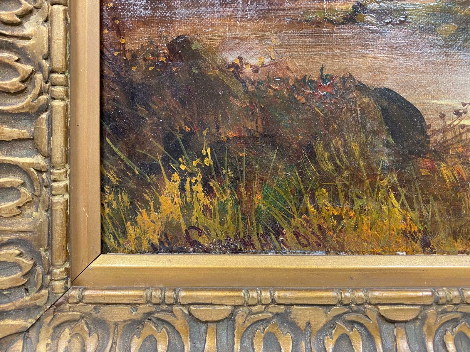 Francis E. Jamiesonantique Scottish Highlands Oil Painting Misty River Landscape Perthshirec.1920's photo 1532.0