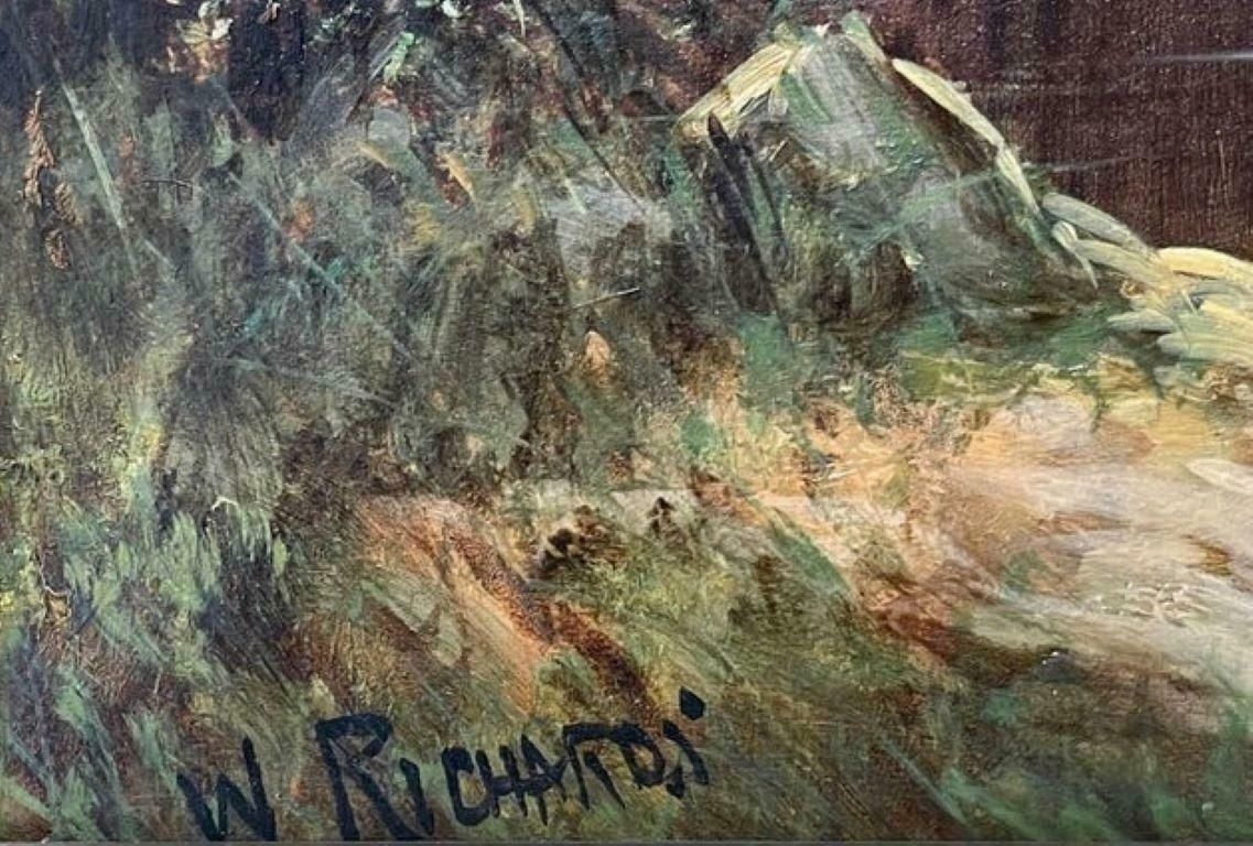 Francis E. Jamiesonantique Scottish Highlands Signed Oil Painting Loch Achray Trossachs Hotelc.1930's photo 1915.0