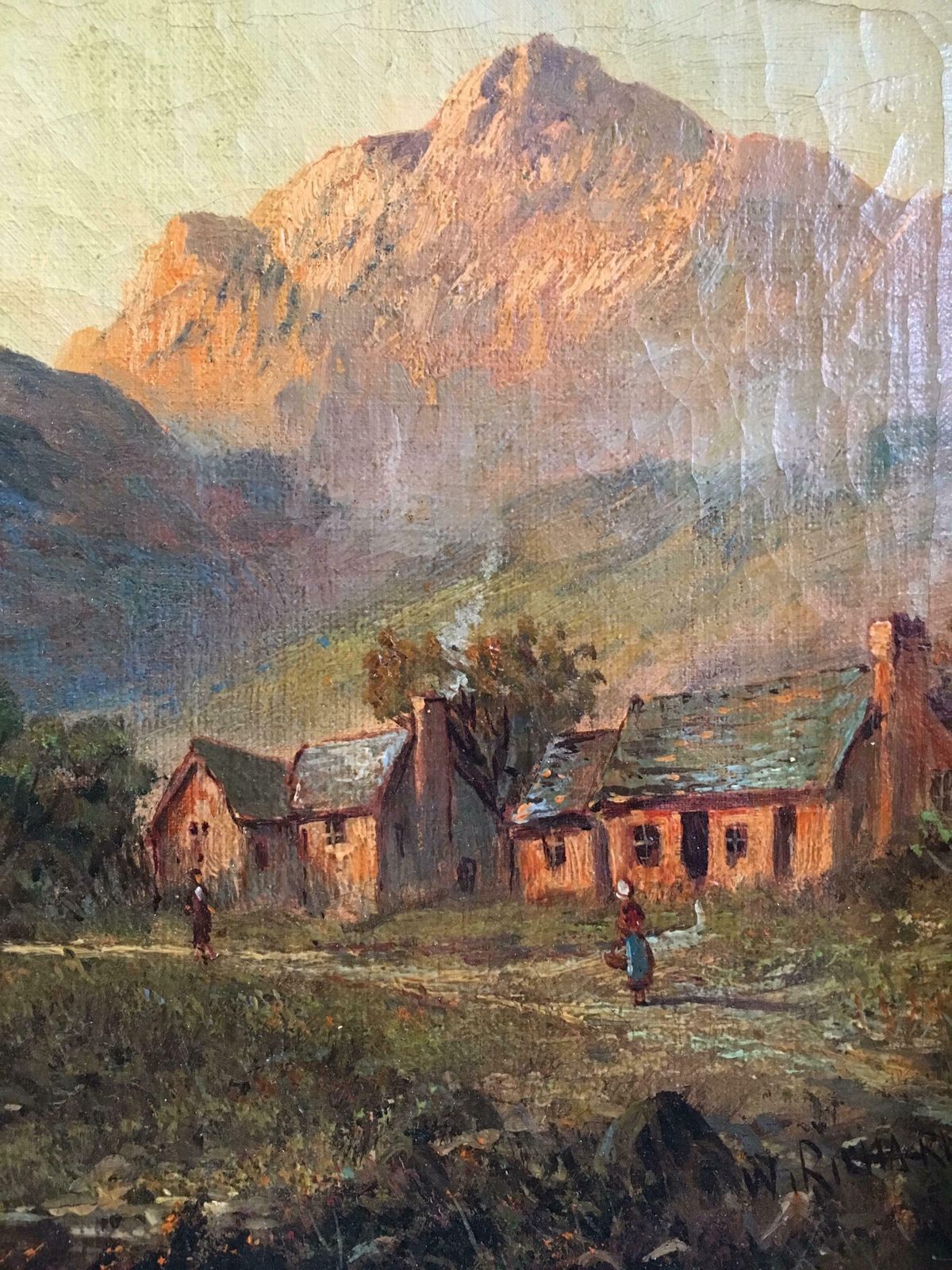 Francis E. Jamiesonglen Ogle, Lochearnhead, Antique Scottish Oil Painting Sunset, Signedc.1930's photo vinterior