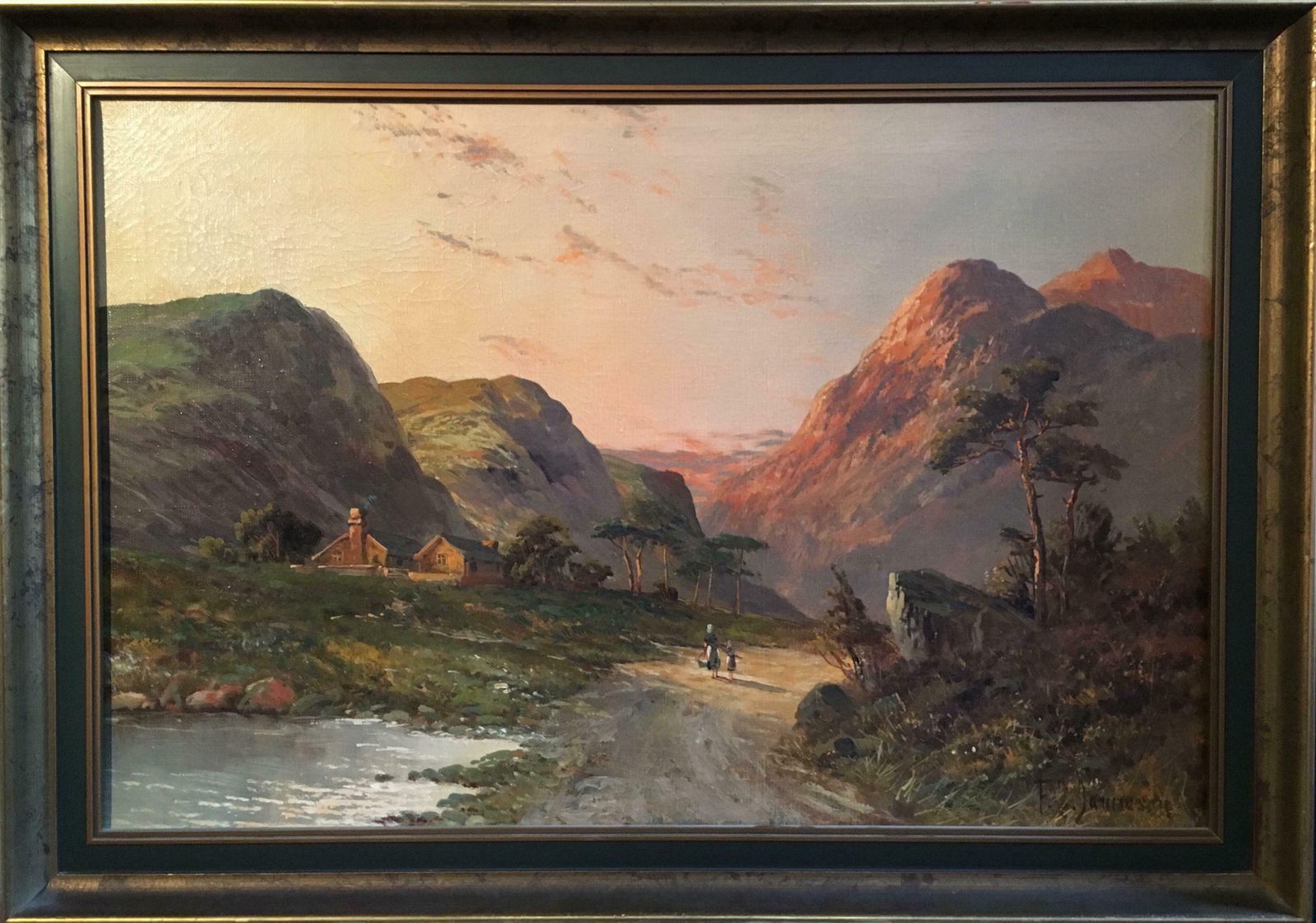 Francis E. Jamiesonhazy Sun On The Mountains, Scottish Glen 'Glen Coe' Signed Oilc.1920s