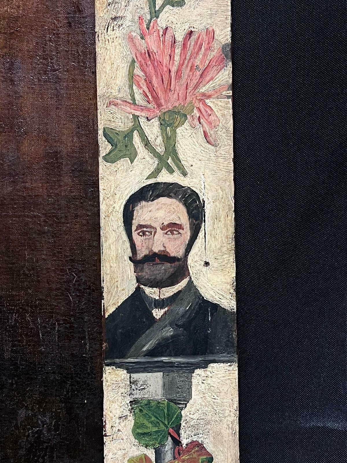 British C. 1901fine Impressionist Oil Painting Portrait Of Bearded Man Amazing Frame D. 19011901 photo Art