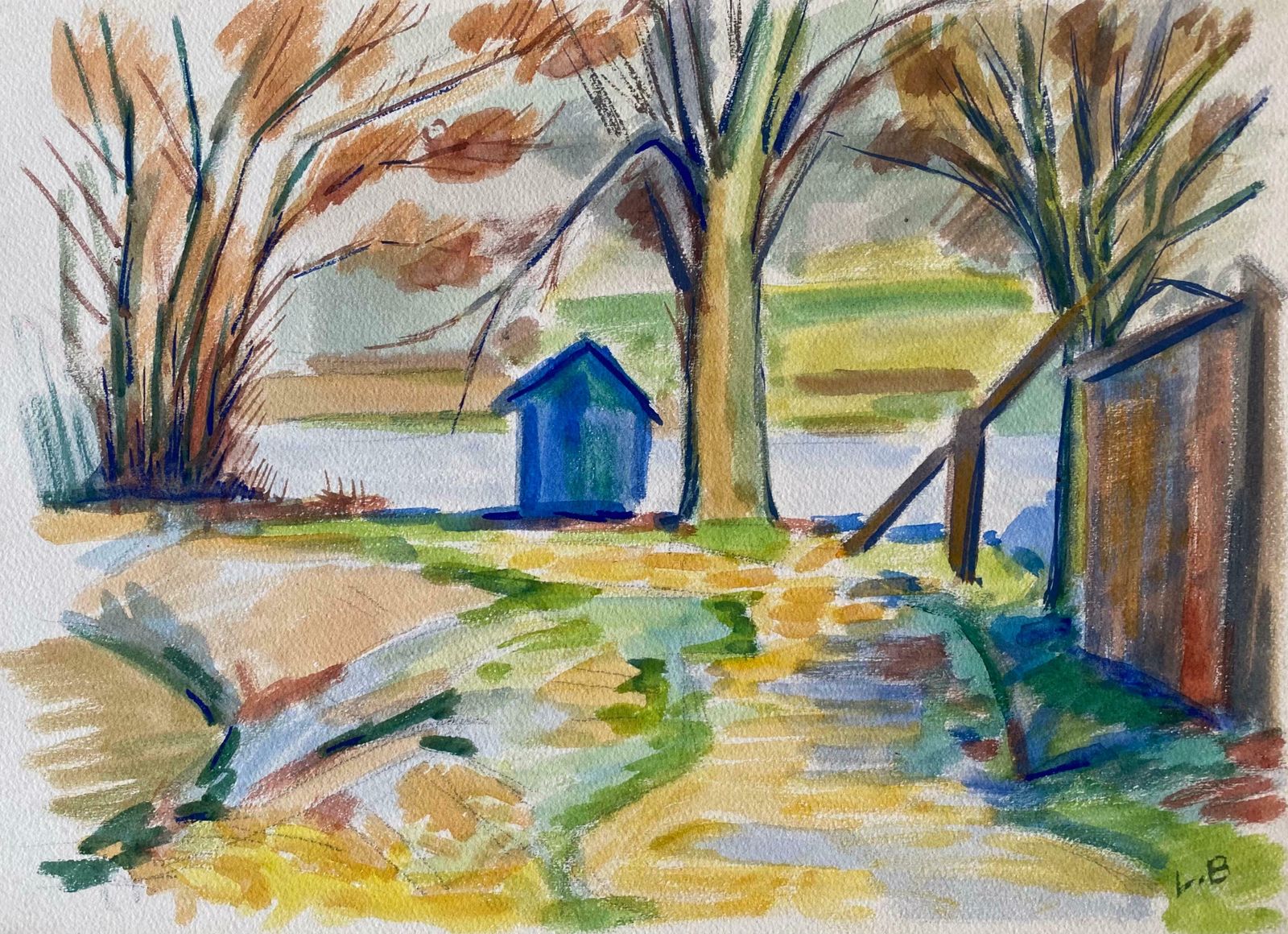Louis Bellon1940's Provence French Landscape   Post Impressionist Artistc. 1940s