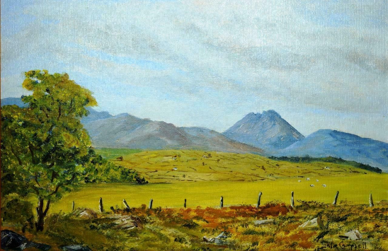 Leslie Campbellmourne Mountains County Down Ireland Signed Original Oil Paintingc. 1990's