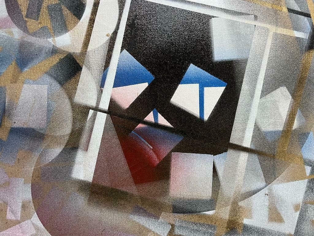 Michel Seguinlarge French Abstract Contemporary Painting Circles And Square Abstracts photo Art