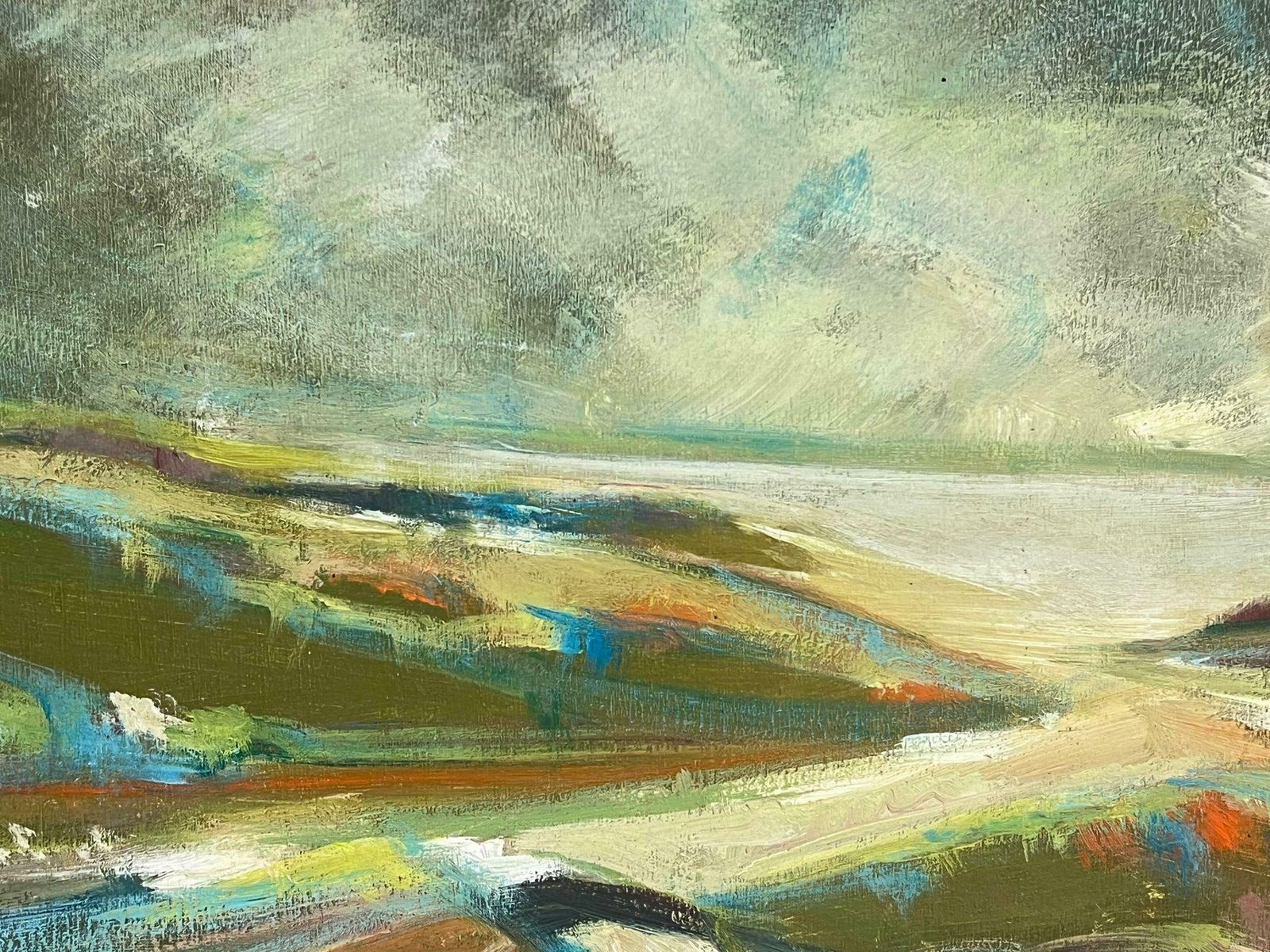 Gerard Guegueniatfrench Abstract Expressionist Signed Oil Coastal Landscape Large Original photo Art