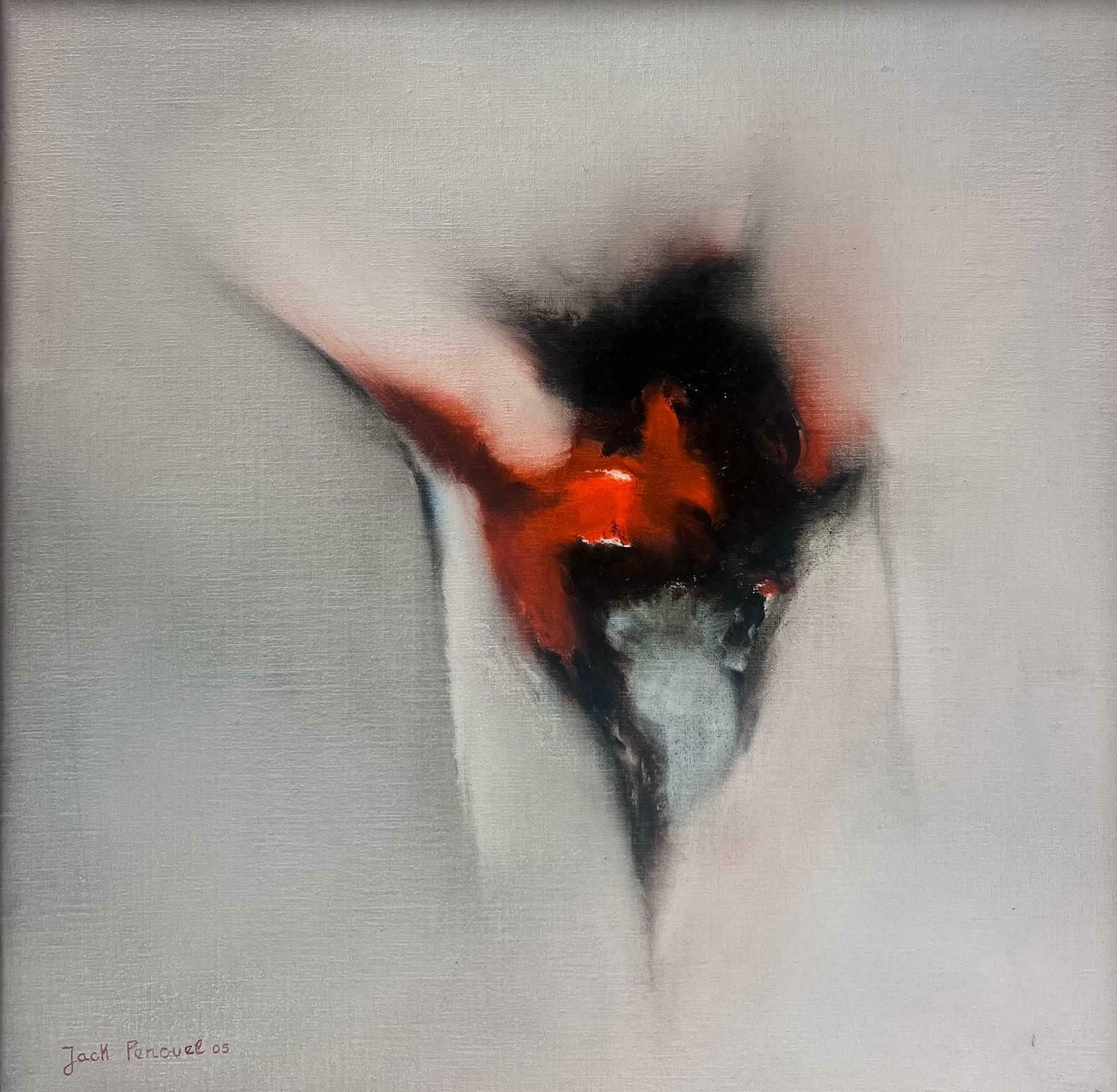 Jack Penouelred & Black French Abstract Expressionist Surrealist Oil Painting 20th Century