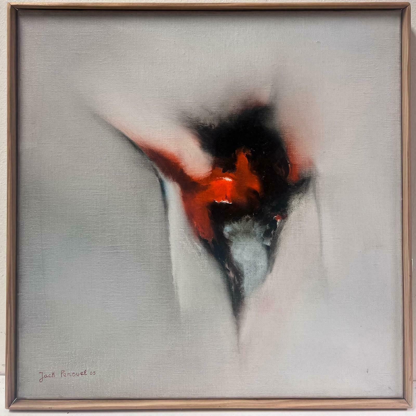 Jack Penouelred & Black French Abstract Expressionist Surrealist Oil Painting 20th Century photo furniture