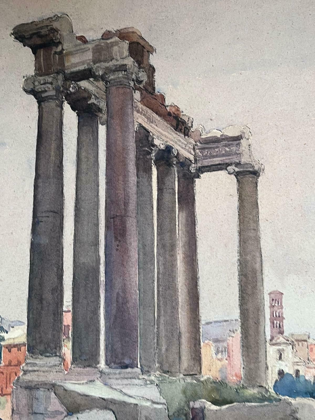 Jean Laforguemid 20th Century French Post Impressionist Signed Painting Tall Stone Monument photo furniture