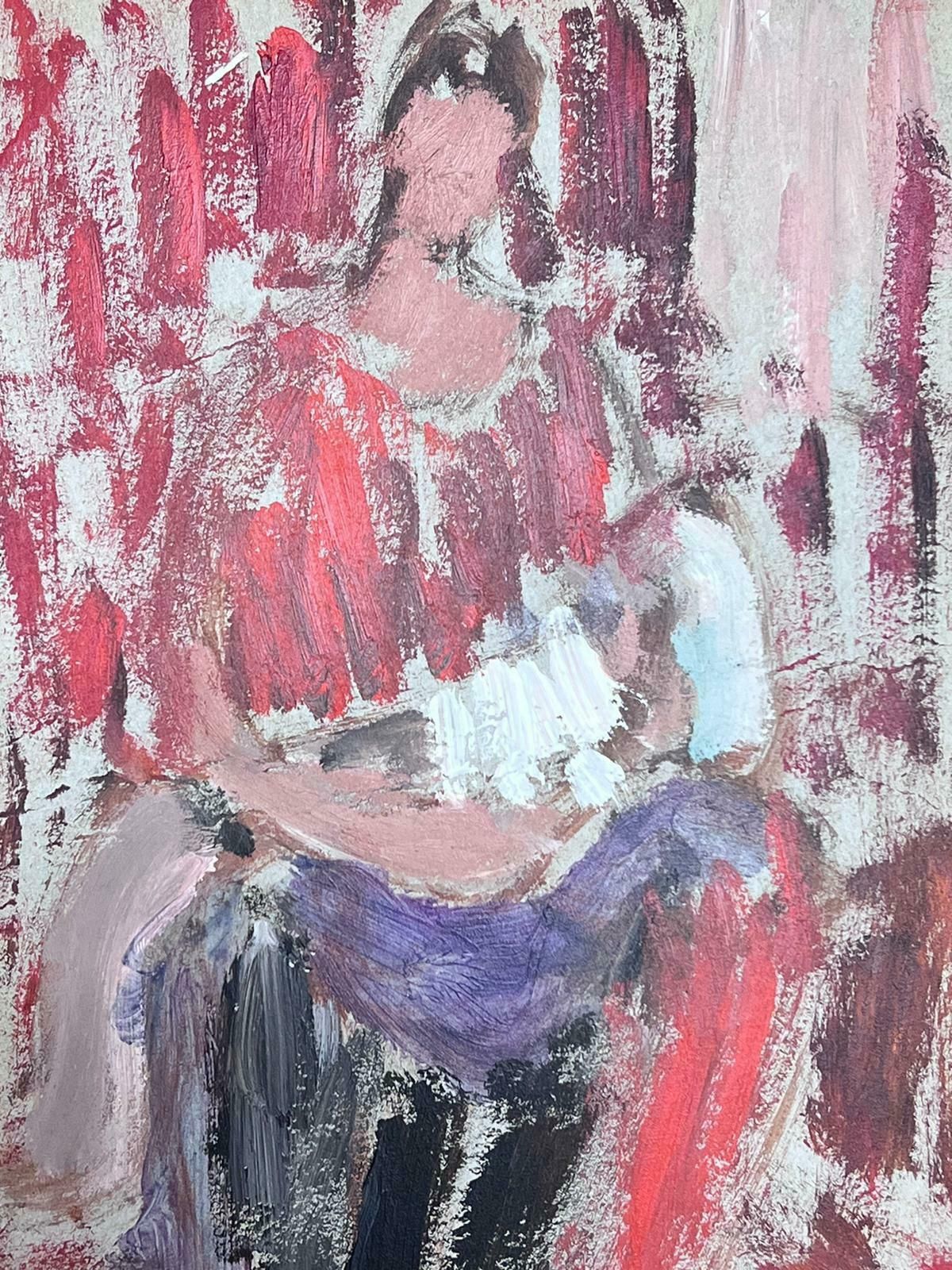 Elisabeth Hahn20th Century German Modernist Oil Painting   Mother And Child 20th Century photo for sale