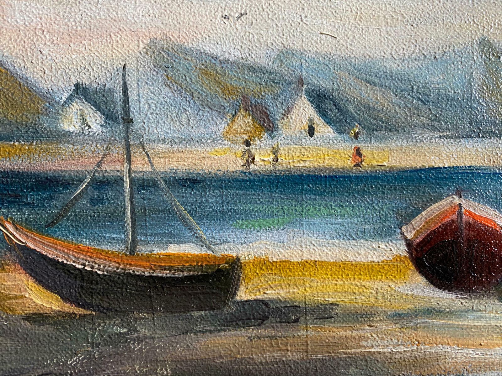 Michel Paboispeaceful Boat Scene In Francec.2000 photo Art