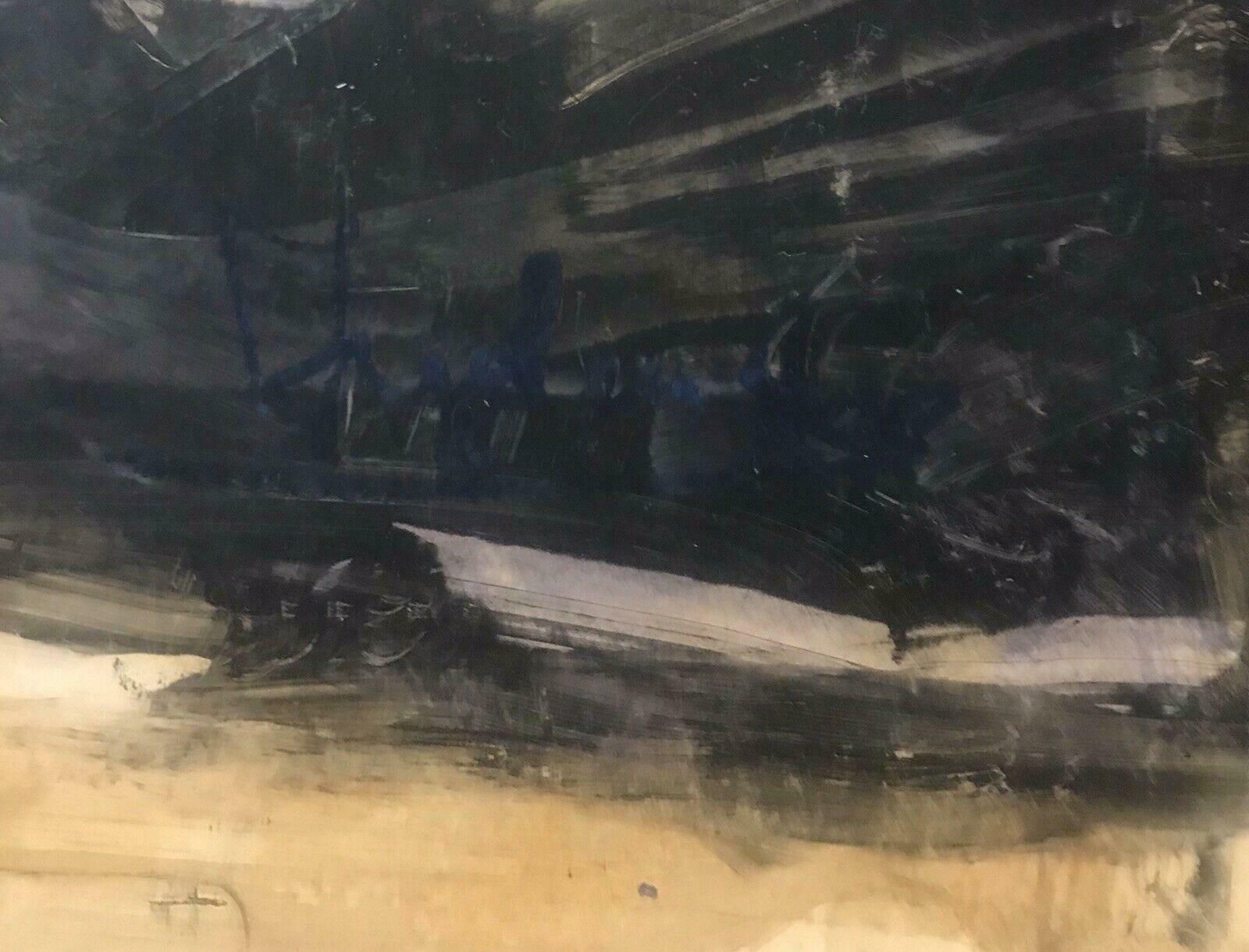 Unknown1980's French Abstract Expressionist Oil Painting   Signed   Blurs Of Colour20th Century photo for sale