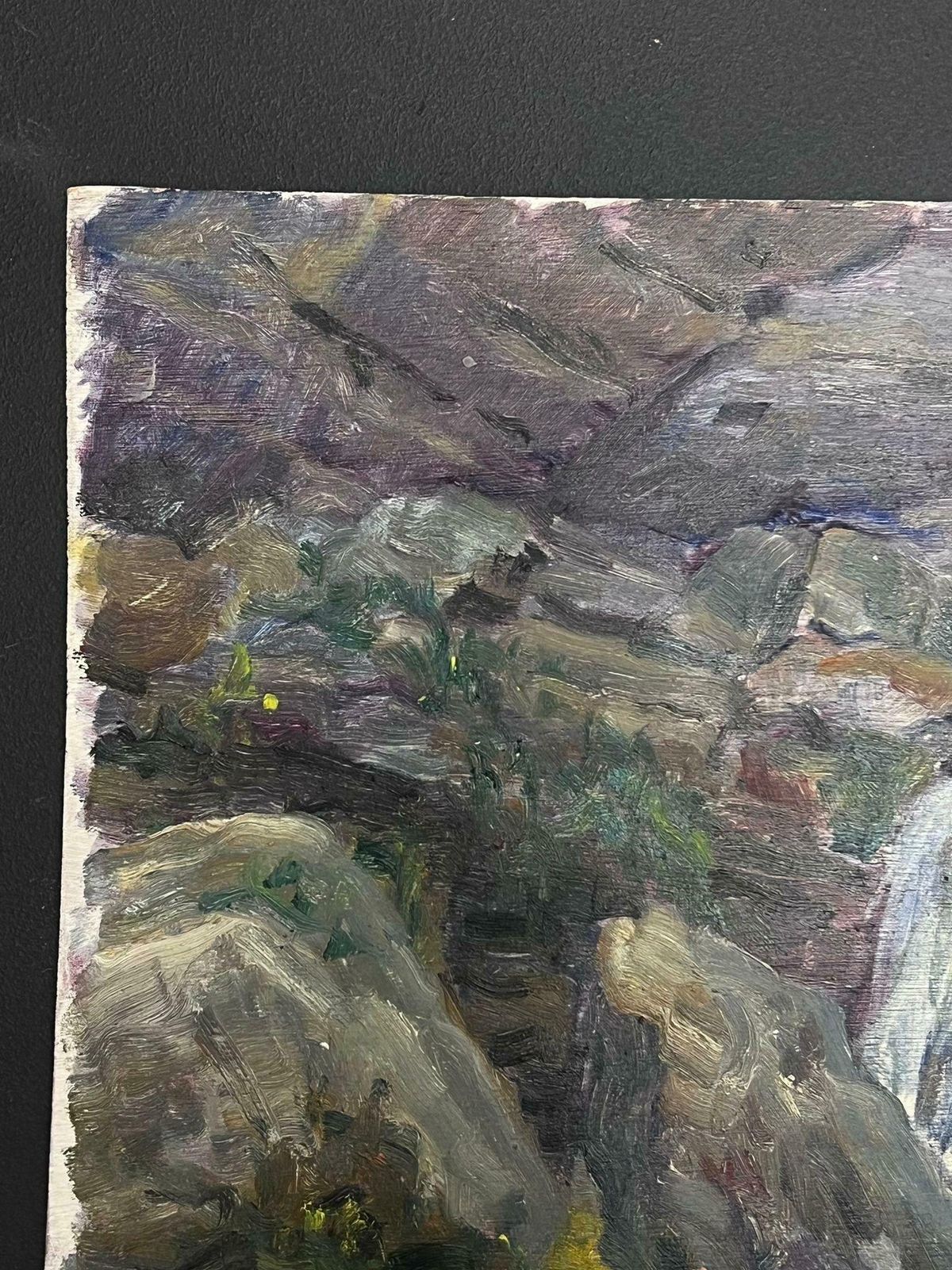 Regine Davidmid 20th Century 1950's French Post Impressionist Oil Rocky Waterfall1950's photo 761.0