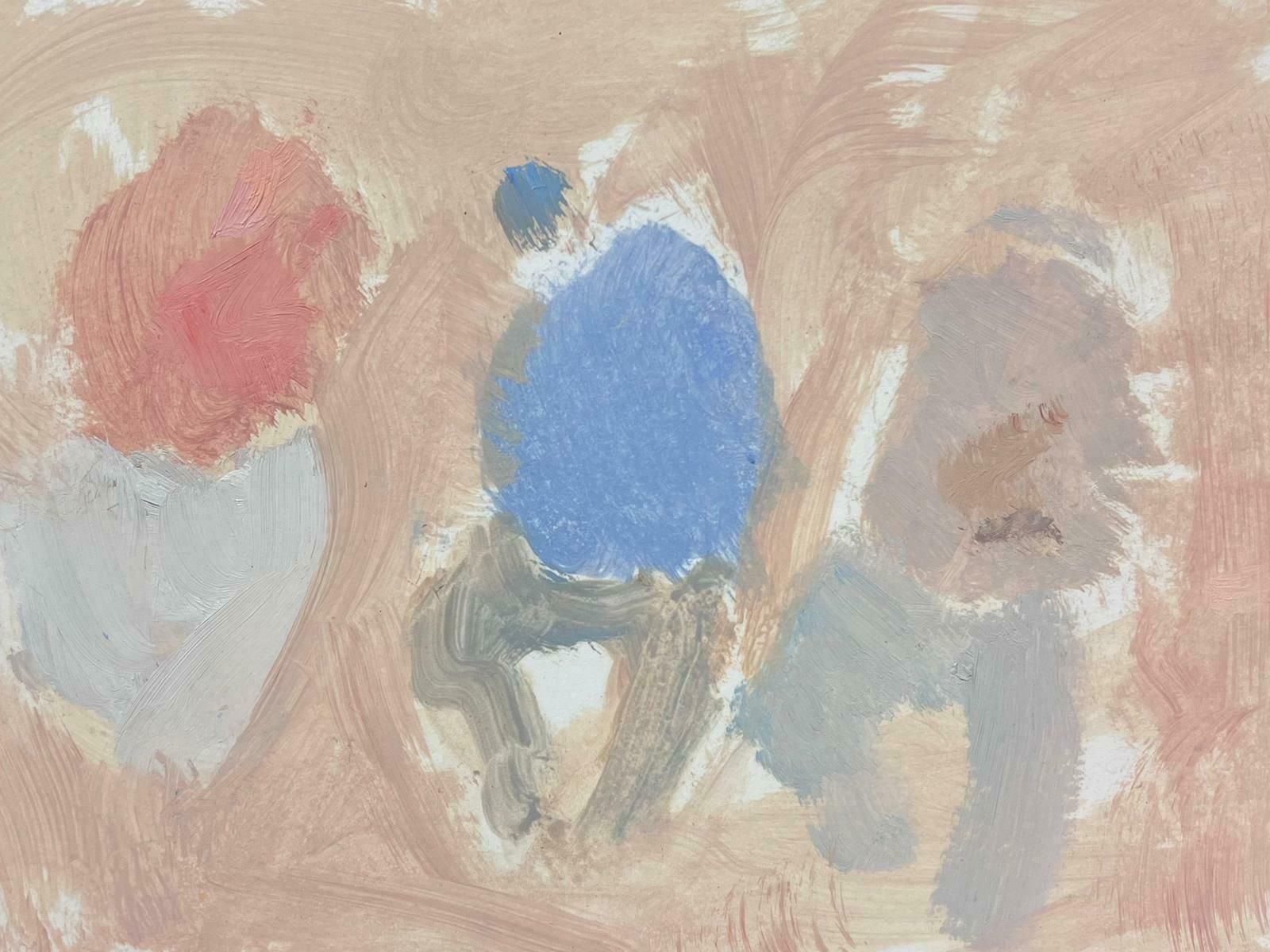 Elisabeth Hahn20th Century German Modernist Oil Painting Three Figures In Washed Out Tones20th Century photo furniture