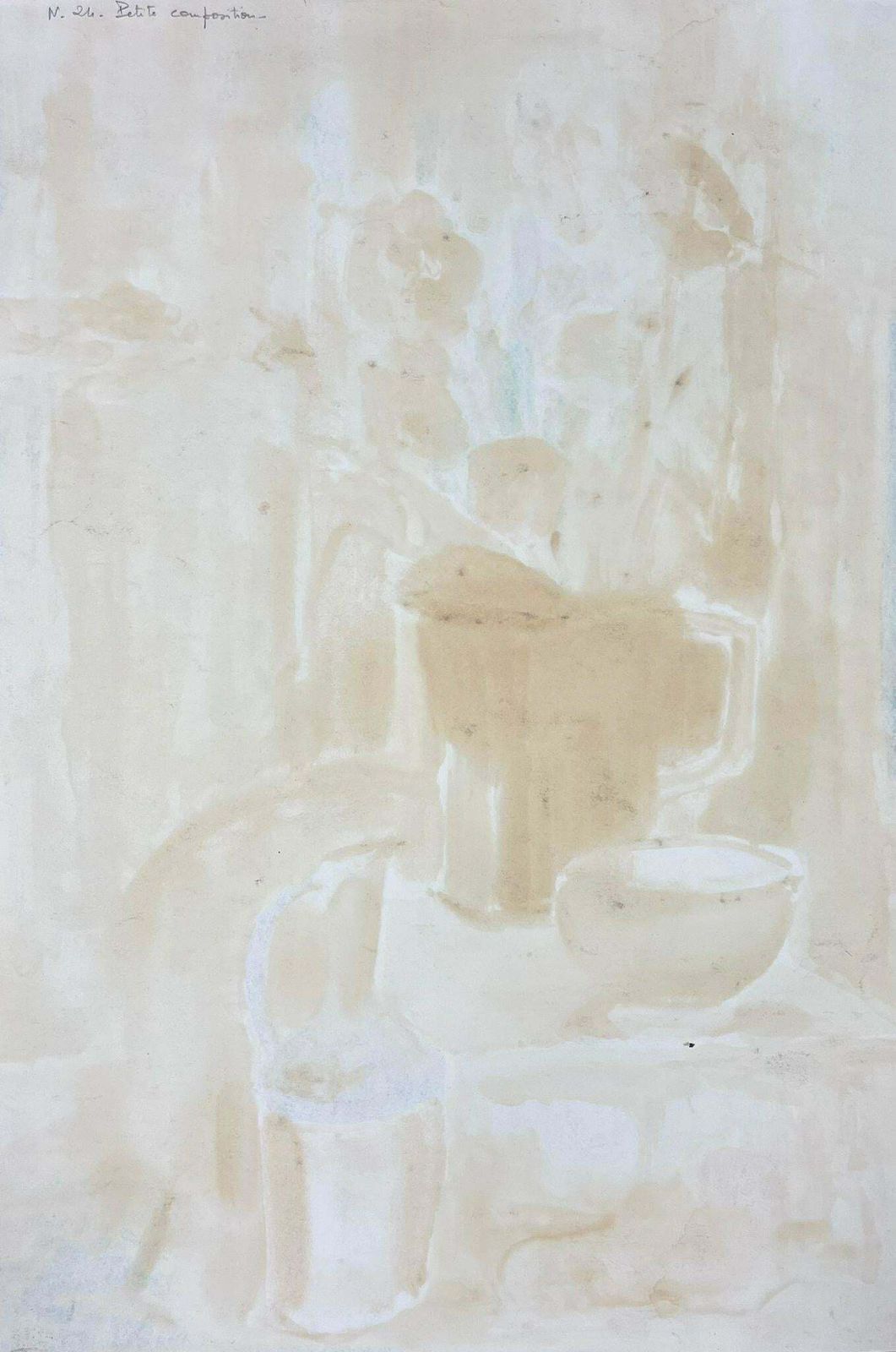 French Modernist1970's French Modernist Painting Provence Collection Still Life Flowers In Jug1970's photo furniture