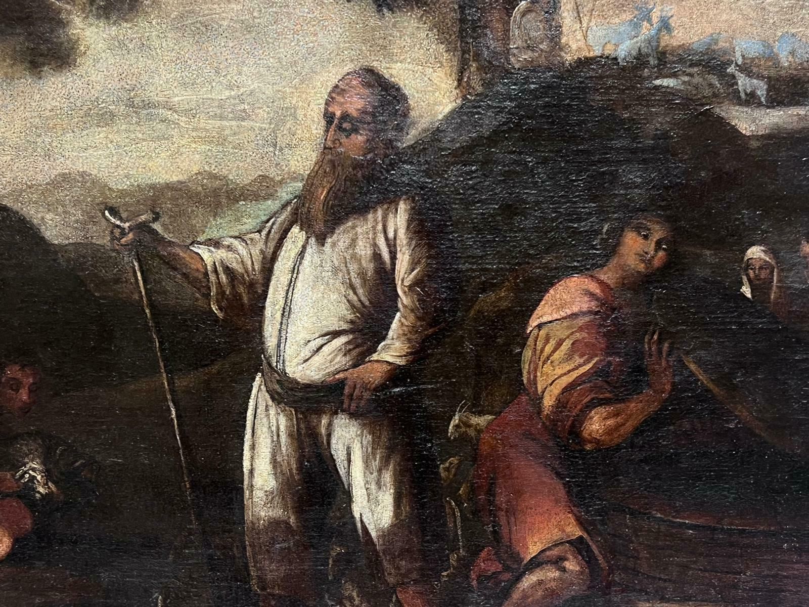17th Century German Baroque Oil Painting Shepherds & Flocks In Landscape photo furniture