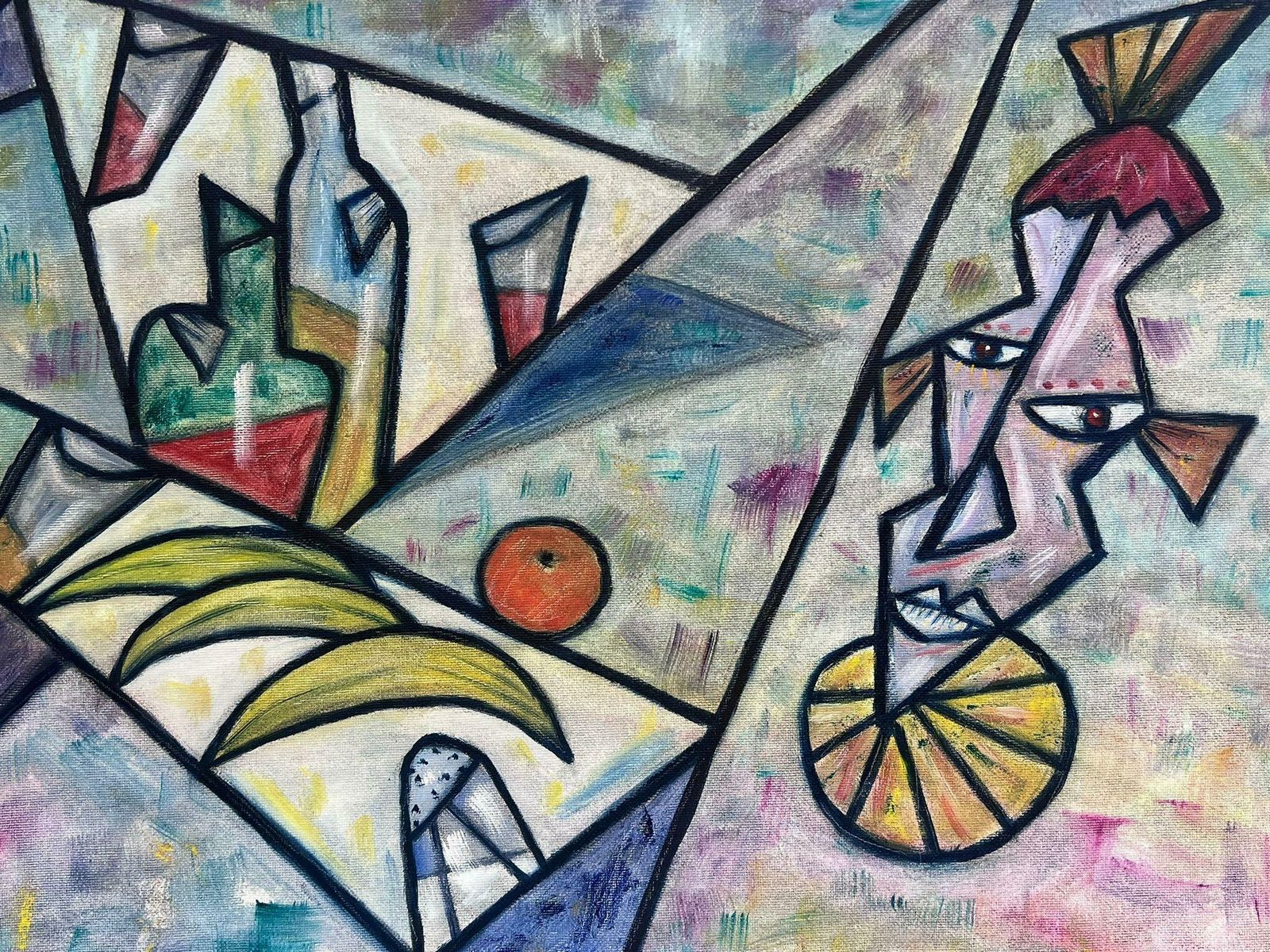Pierre Vincentcubist French Oil Painting Still Life Abstract Composition photo furniture