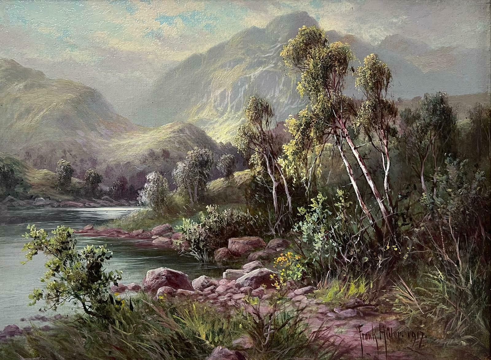 Frank Hidersummer In The Scottish Highlands Original 1917 Oil Painting Listed Artist1917